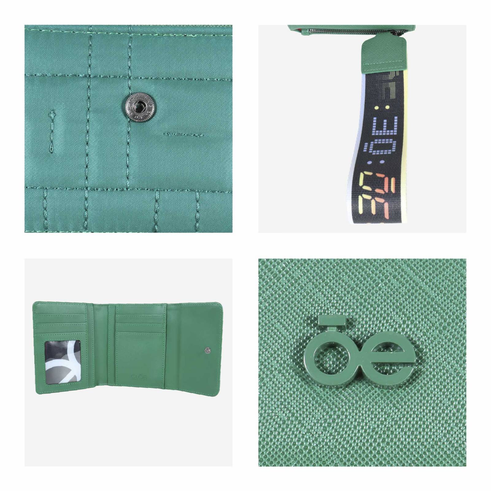 Cartera Flap para Mujer Cloe Material Reciclado con Maneral