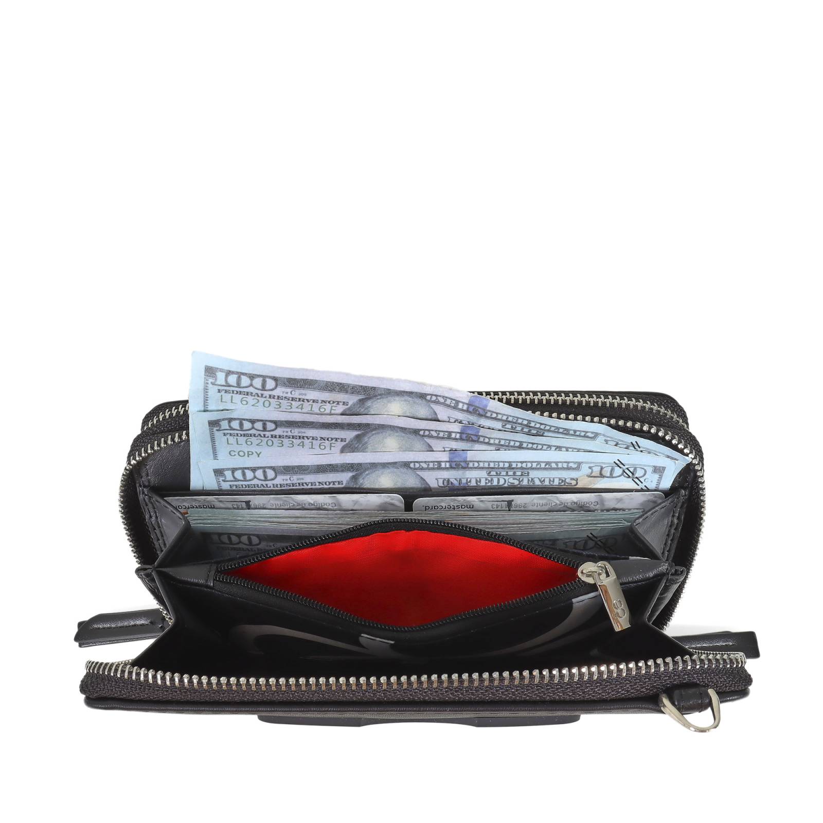 Cartera Cloe Grande en Cierre Doble asa Larga