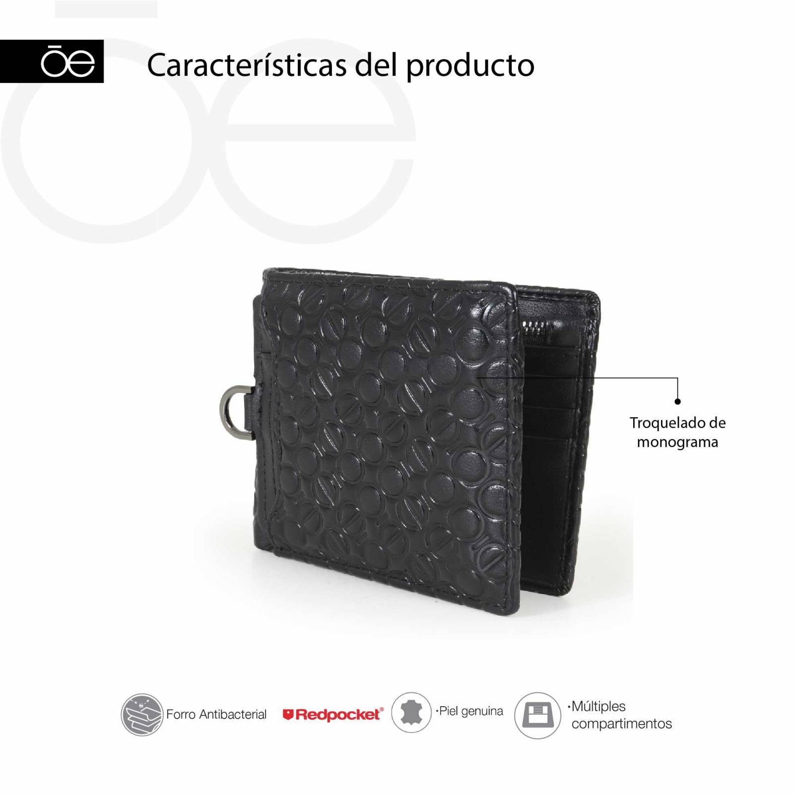 Cartera Flap para Hombre Cloe Uomo Piel Genuina Tarjetero