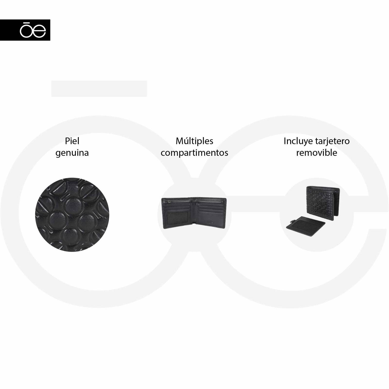 Cartera Flap para Hombre Cloe Uomo Piel Genuina Tarjetero
