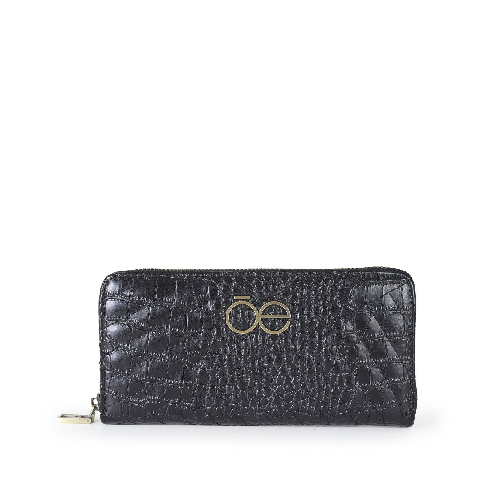 Cartera Cloe Grande Cierre Sencillo Animal Skin monograma OE