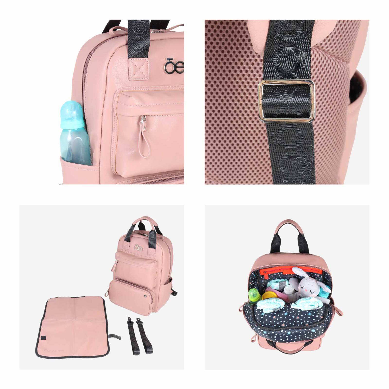 Pañalera Tipo Mochila Cloe Mom   Baby Material Reciclado