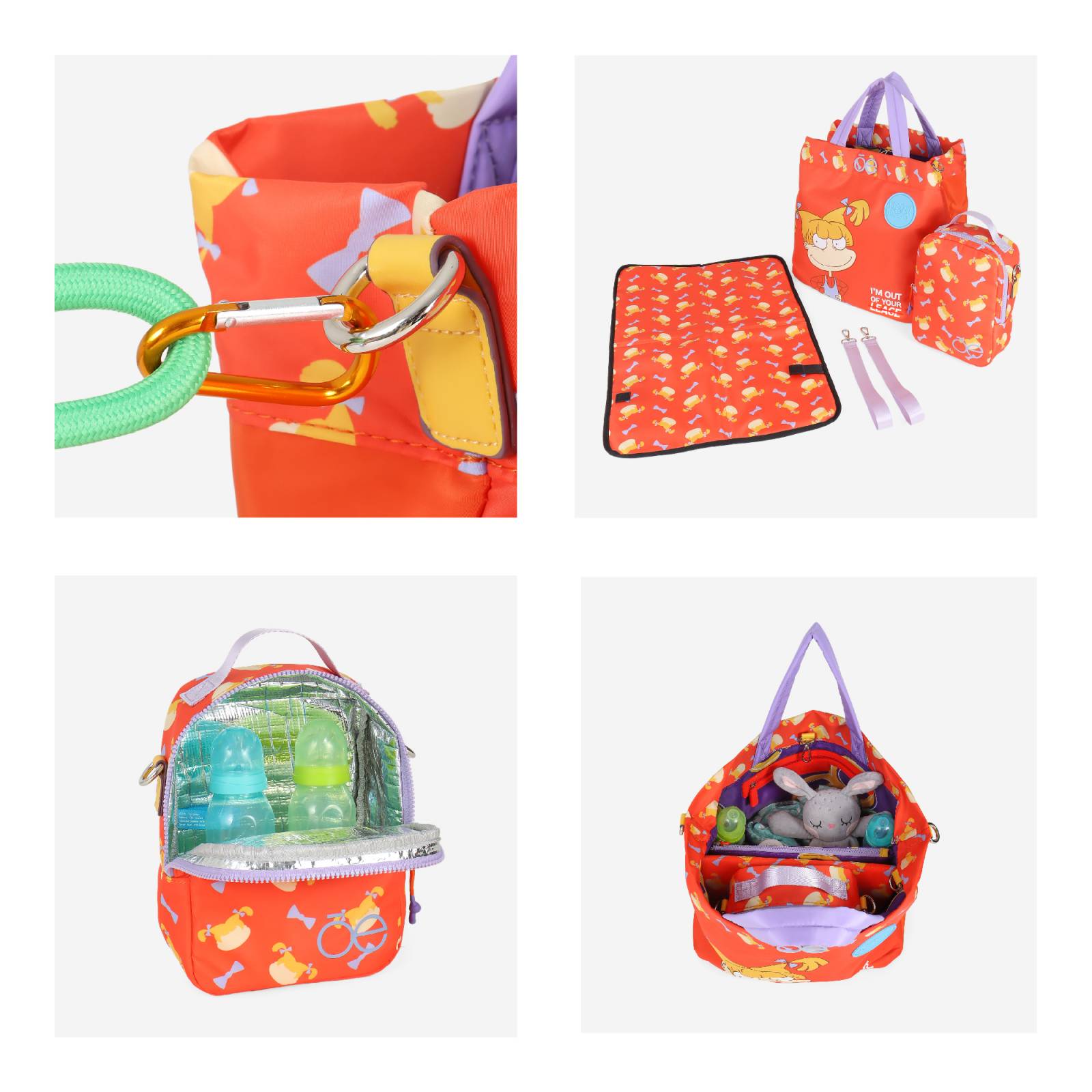 Pañalera Tote Rugrats x Cloe Mom   Baby Estampado Icónico
