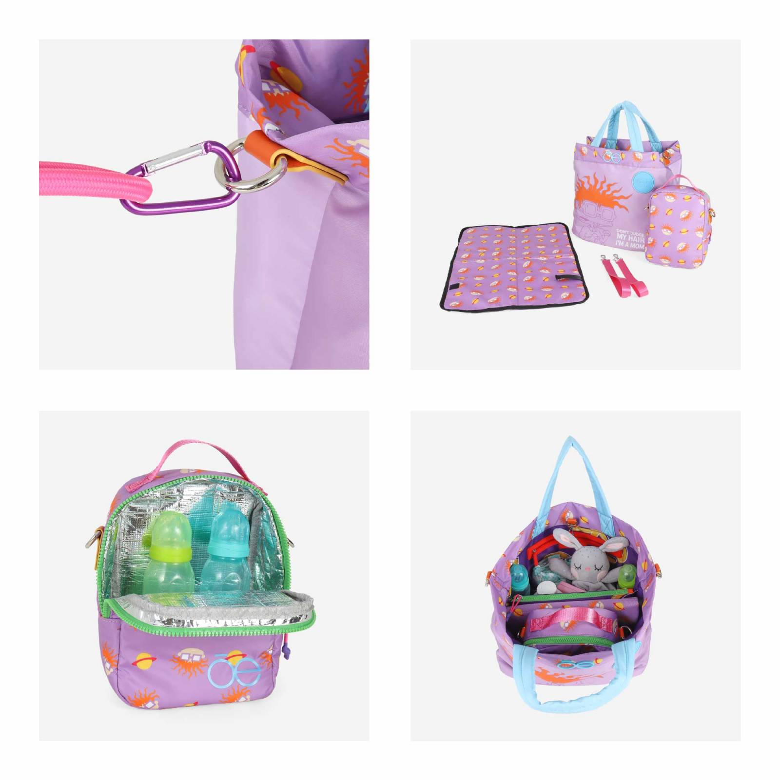 Pañalera Tote Rugrats x Cloe Mom   Baby Estampado Icónico