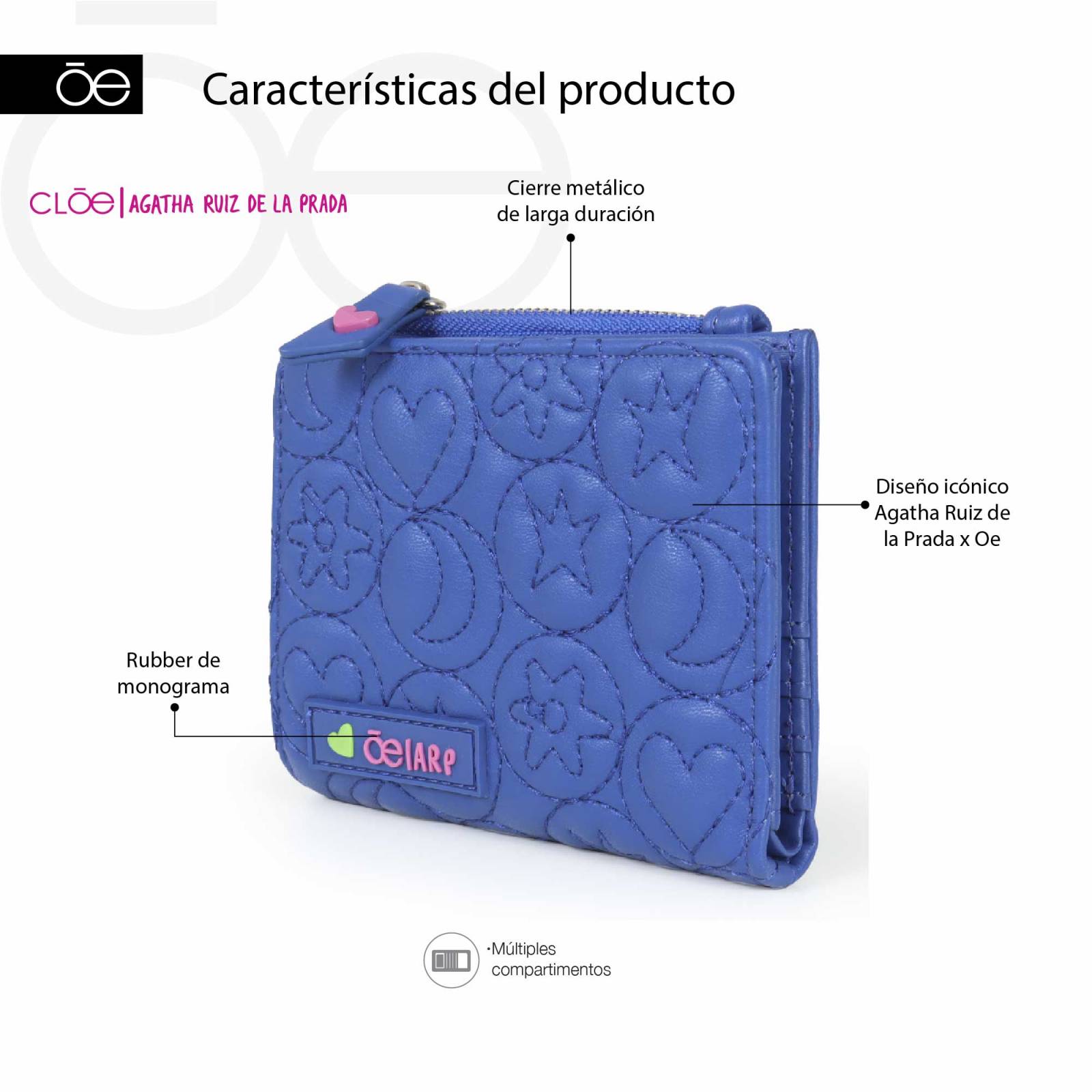 Cartera Flap Chica para Mujer Cloe By Agatha Ruiz de la Prada