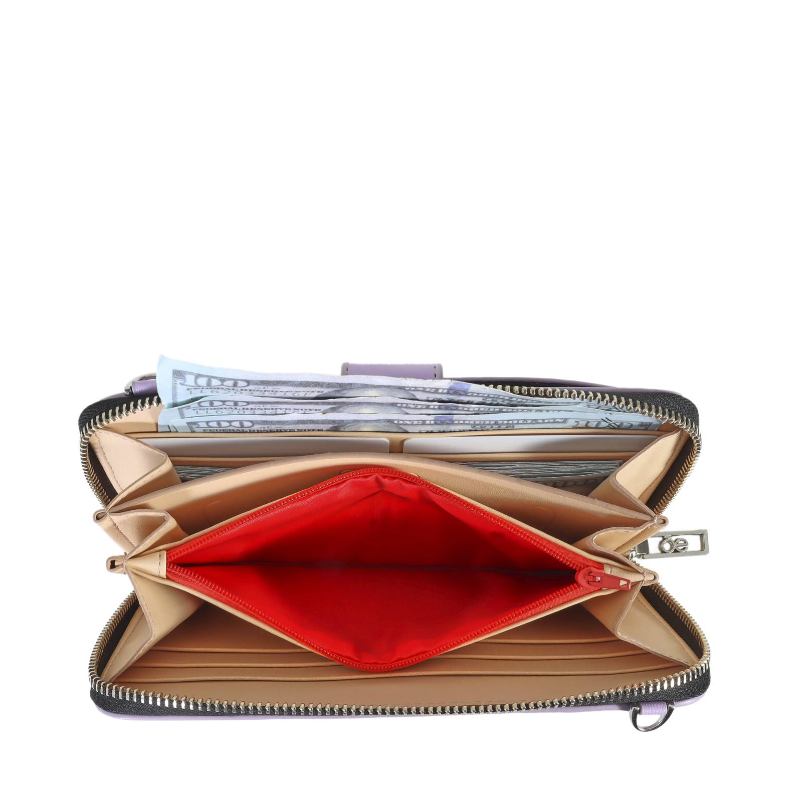 Cartera para Mujer Cloe 2 en 1 Cierre Sencillo Logo Rubber