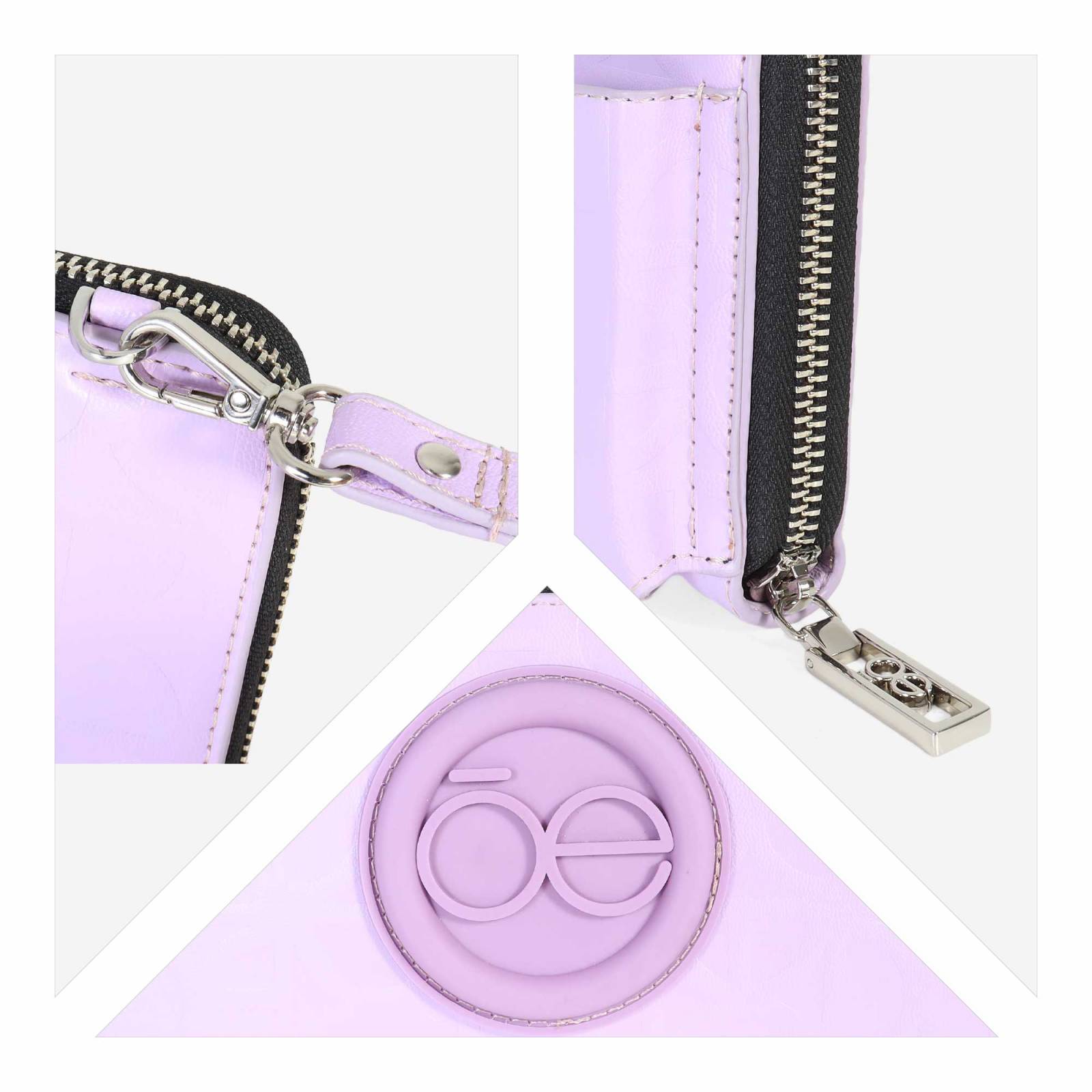 Cartera para Mujer Cloe 2 en 1 Cierre Sencillo Logo Rubber