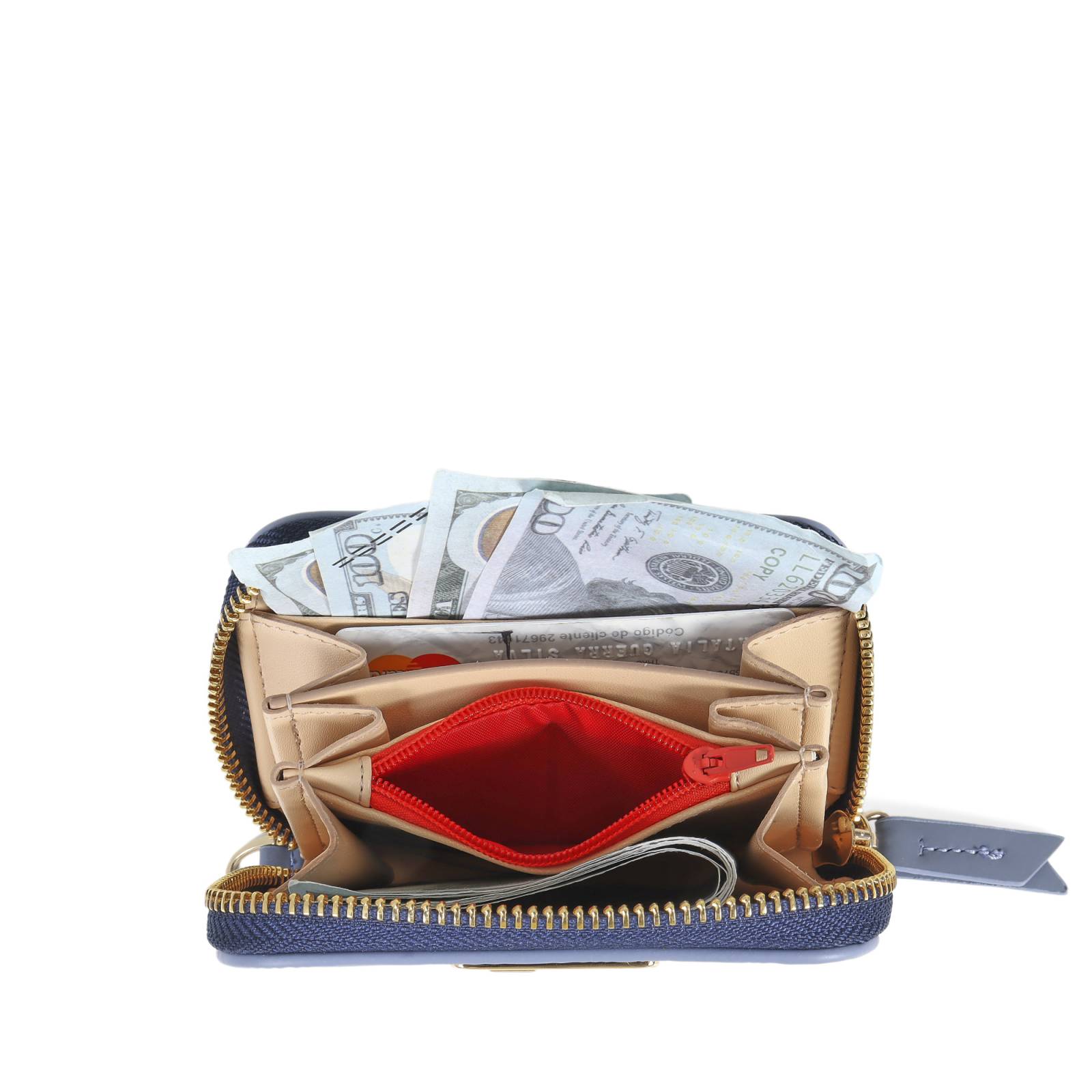 Cartera para Mujer Cloe con Cierre y Herraje con Maneral