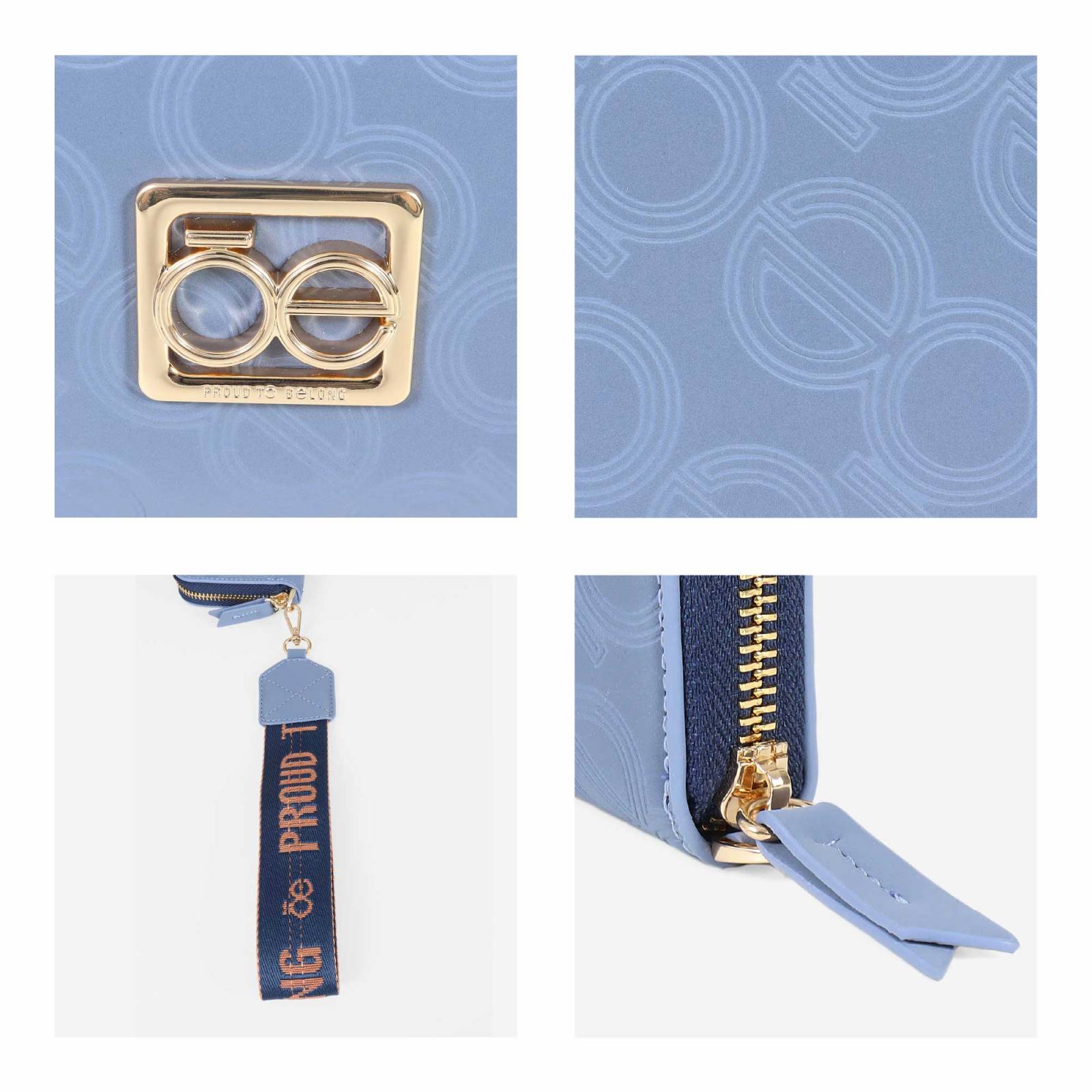 Cartera para Mujer Cloe con Cierre y Herraje con Maneral