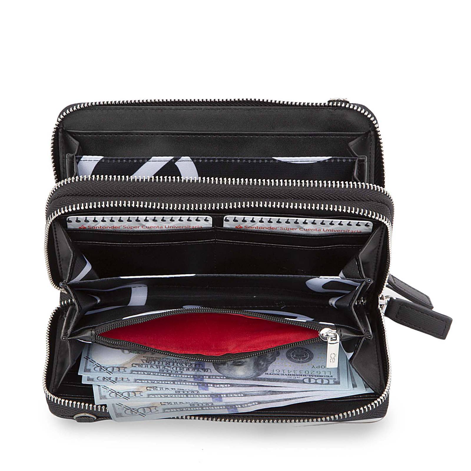 Cartera Cloe Original De Cierre Doble Para Mujer