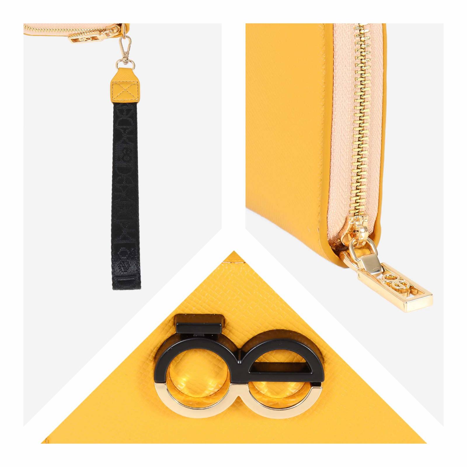 Cartera para Mujer Cloe Mediana Cierre Sencillo Logo Bitono