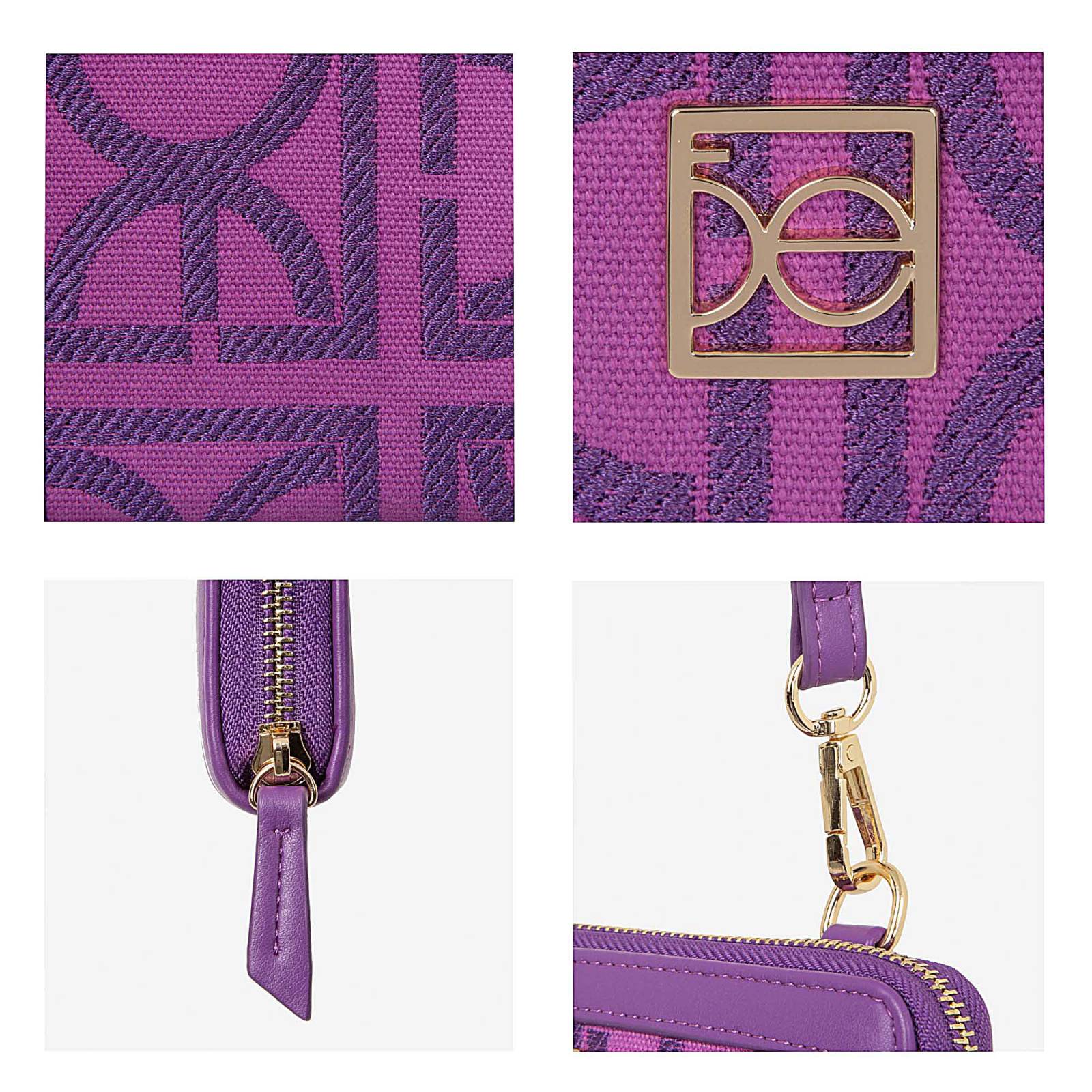 Cartera para Mujer Cloe Grande Cierre Sencillo Bordada