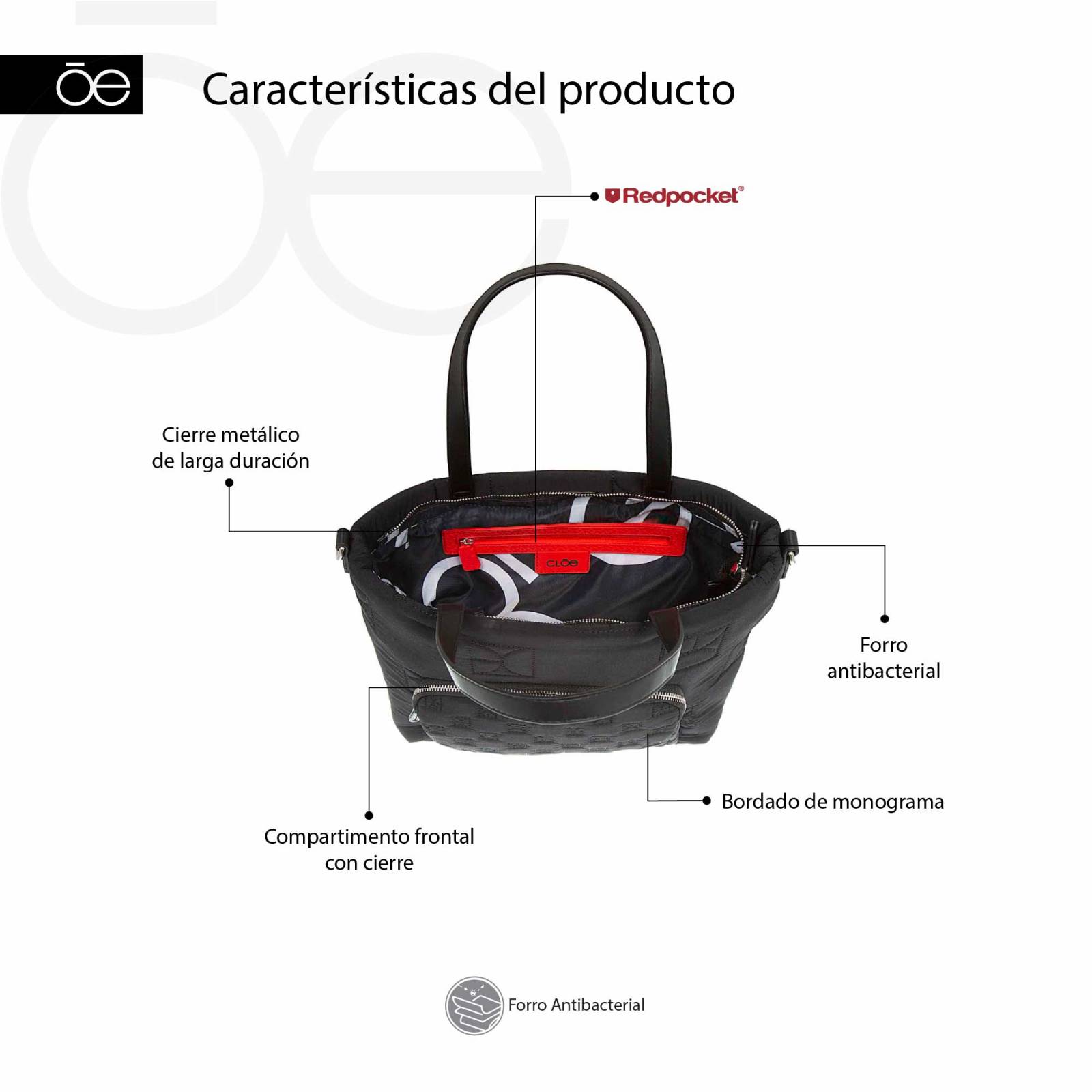 Bolsa Tote para Mujer Cloe Acolchada en Monograma