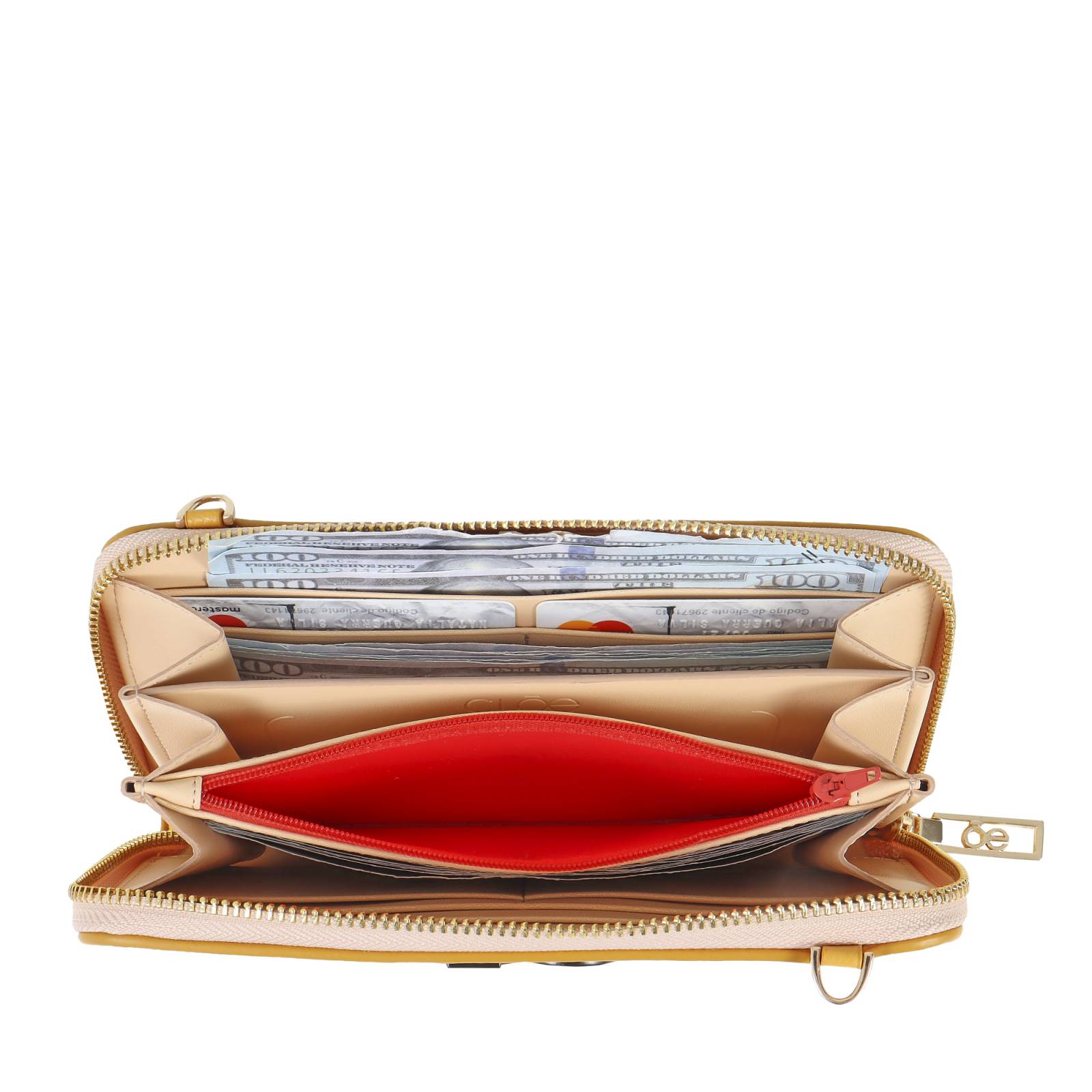 Cartera para Mujer Cloe 2 en 1 Cierre Sencillo Logo Bitono