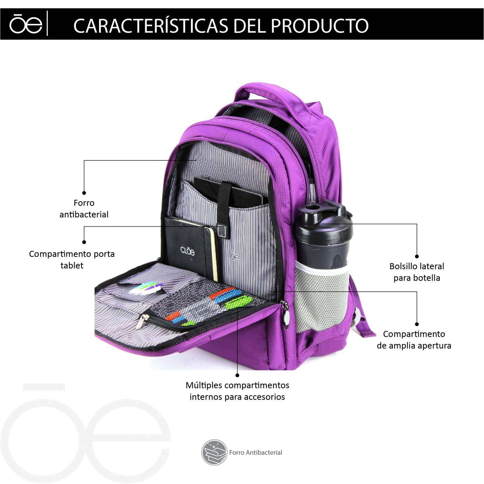 Mochila Porta Laptop Cloe 16 