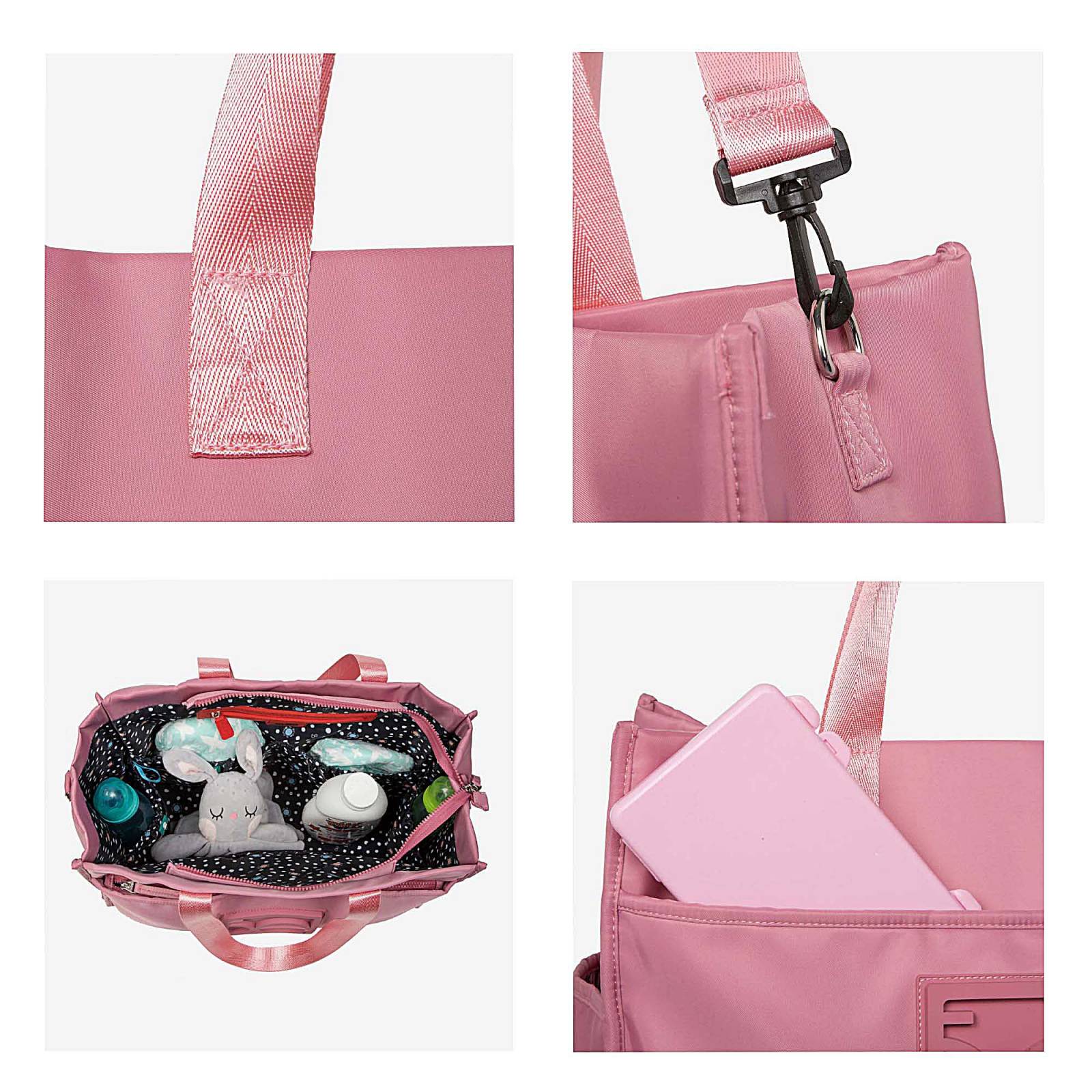 Pañalera Tote Cloe Mom   Baby Nylon con Accesorios