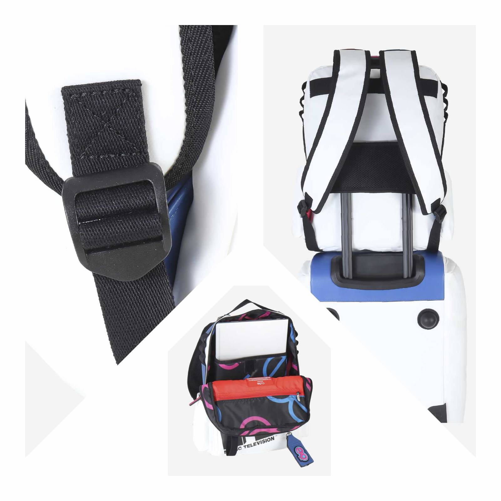Mochila para Mujer MTV x Oe Porta Laptop Resistente al Agua