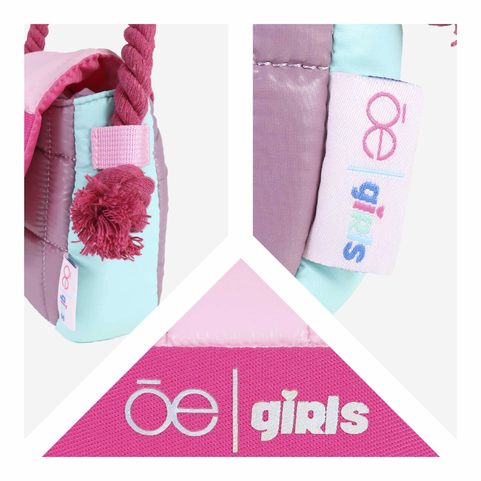 Bolsa Crossbody para Niña Cloe Acolchada a Cuadros