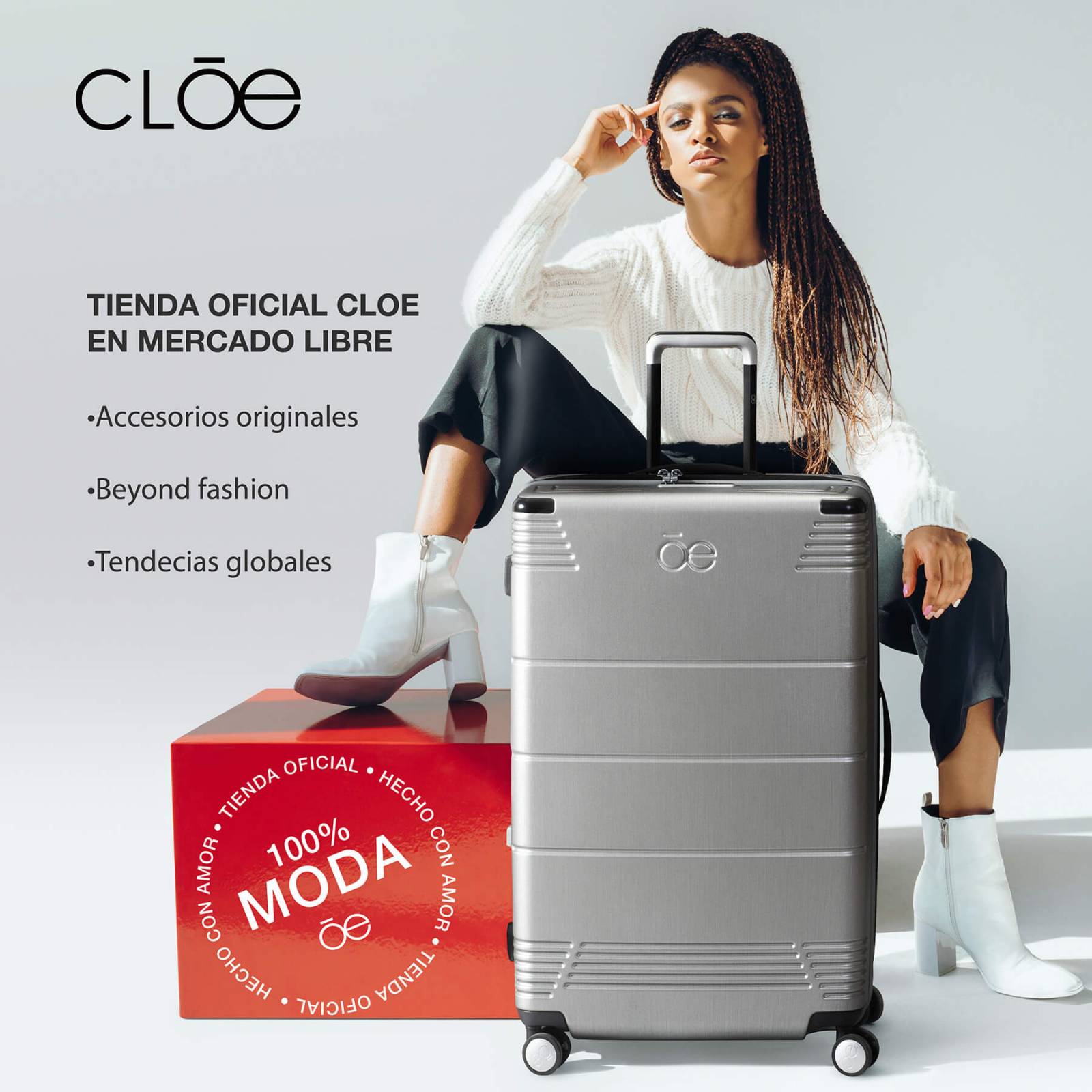 Maleta Vertical 20 para Mujer Cloe Chica de Cabina Rígida