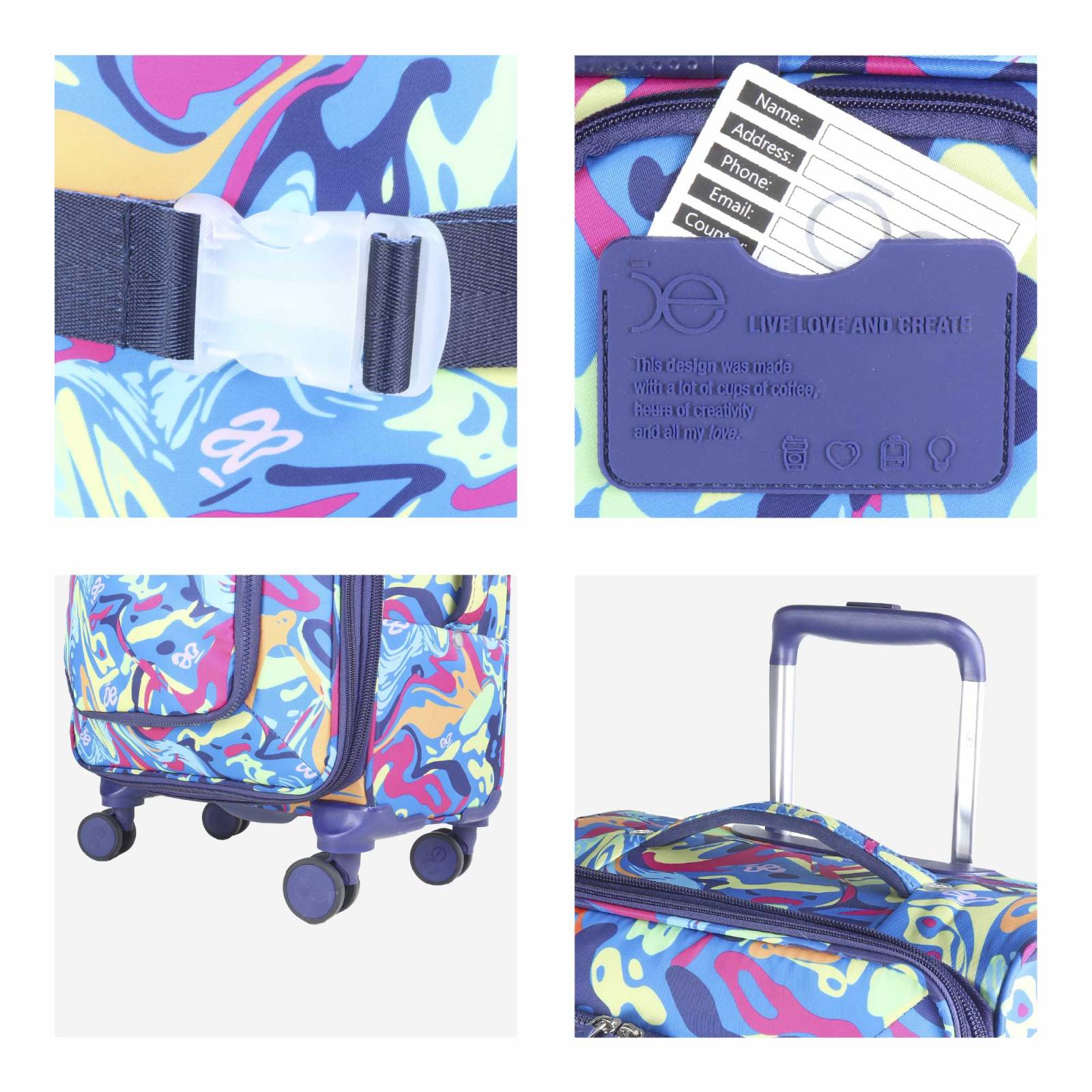 Maleta Cloe Chica Para Mujer De Cabina 20 plg Textil