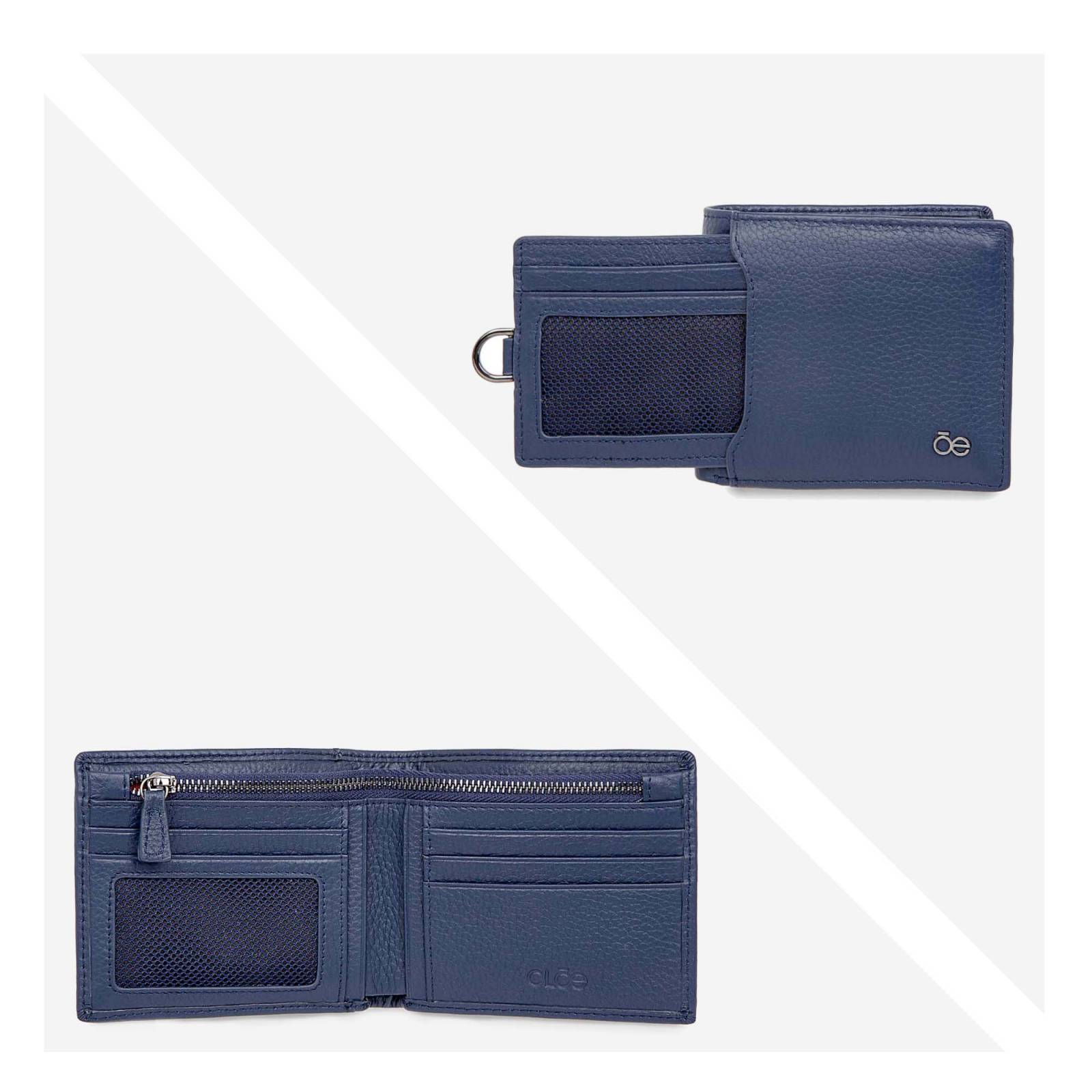 Cartera Cloe Uomo Chica Piel Genuina Tarjetero Removible