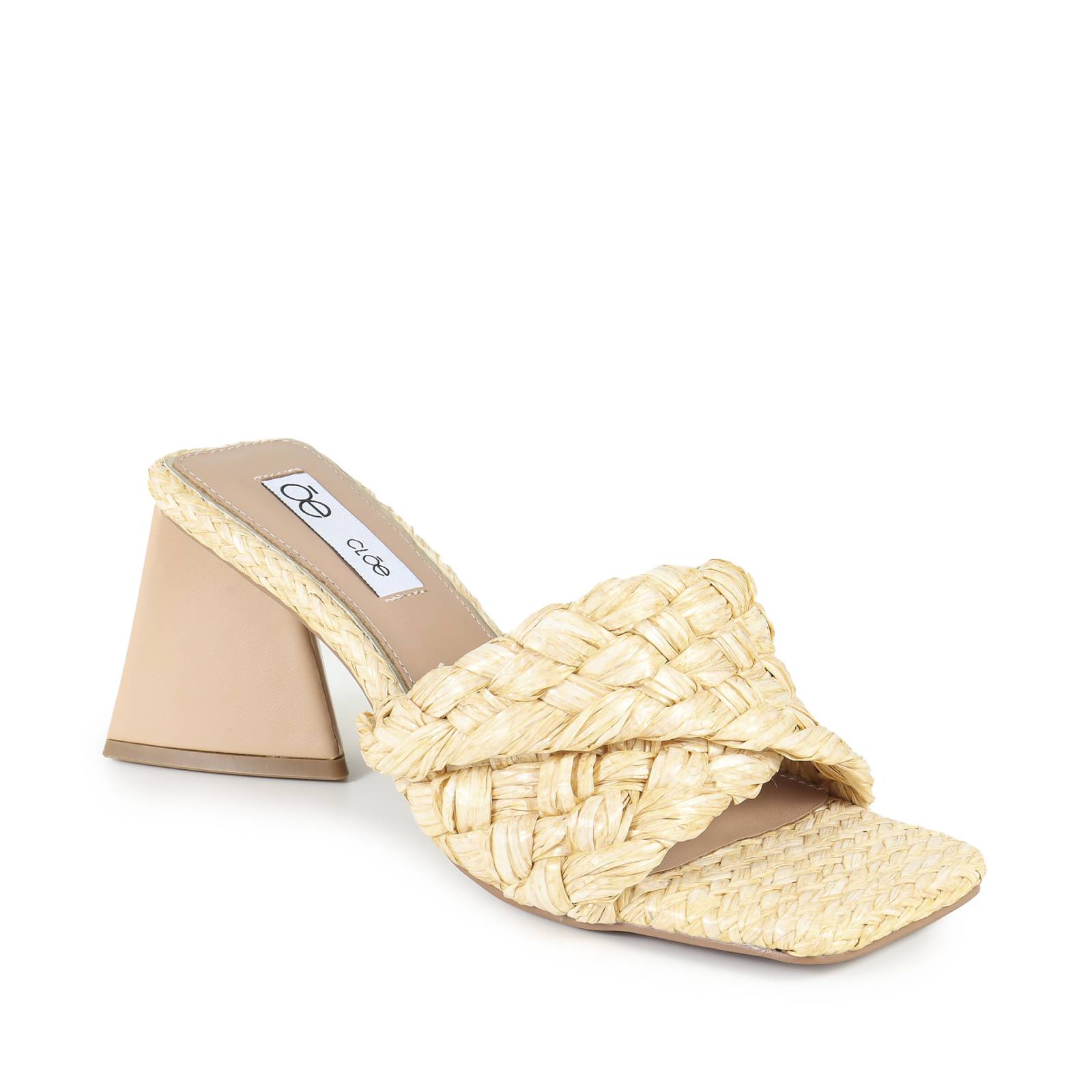 Sandalia para Mujer Cloe Tacón Grueso Rafia Tejida