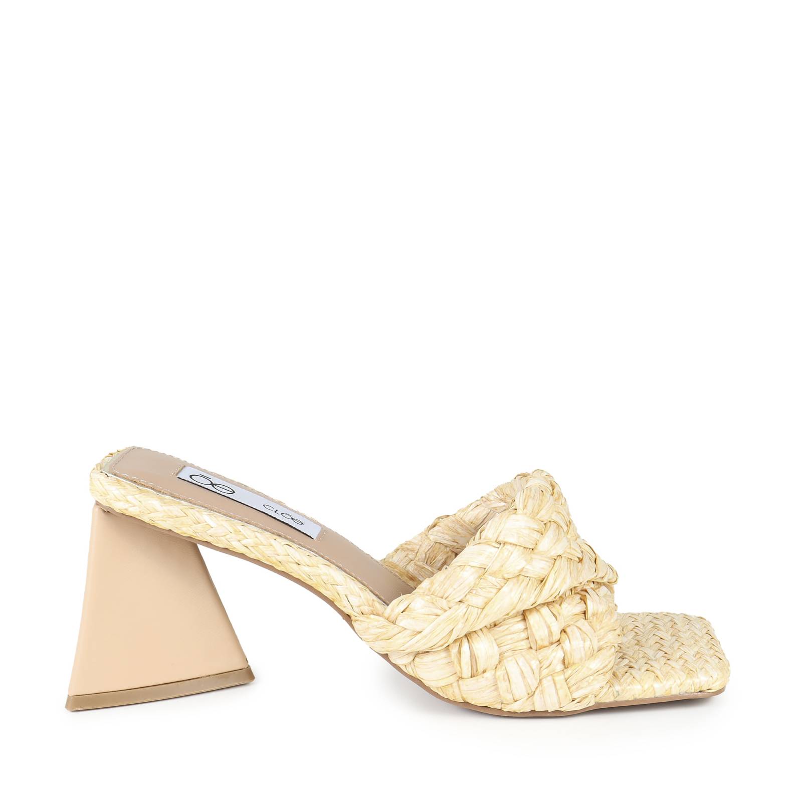 Sandalia para Mujer Cloe Tacón Grueso Rafia Tejida