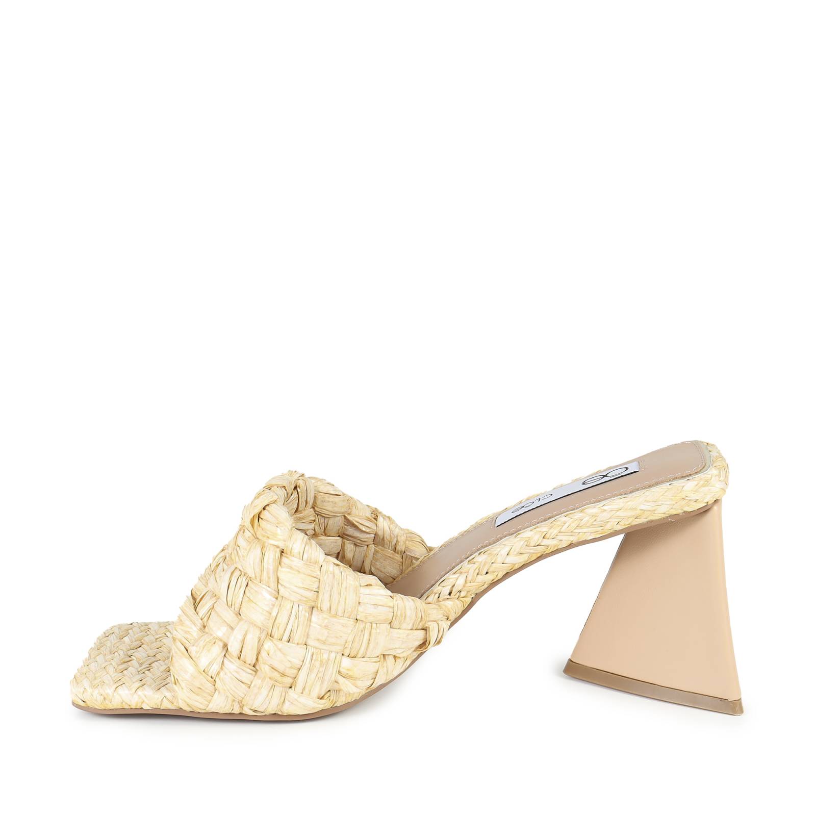 Sandalia para Mujer Cloe Tacón Grueso Rafia Tejida