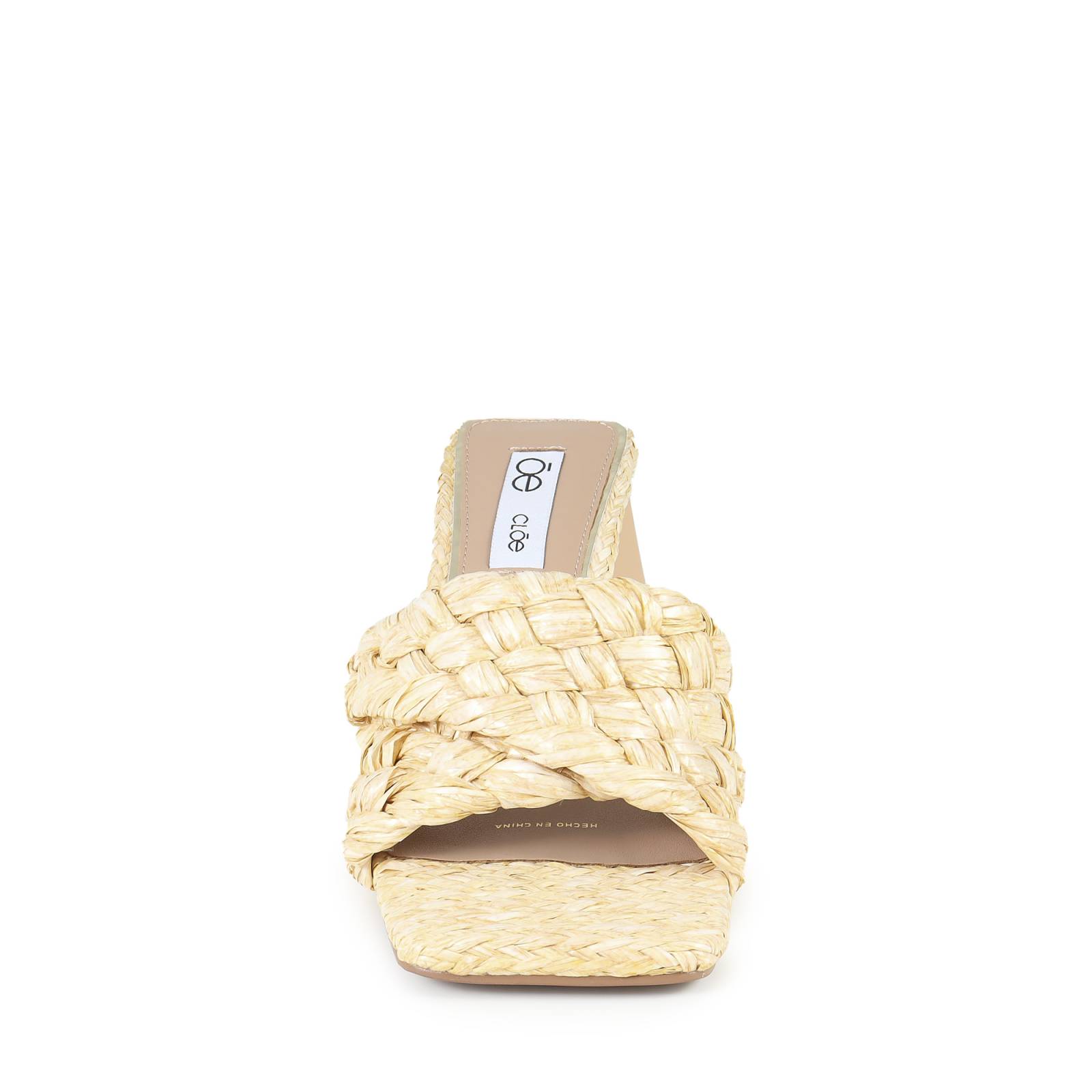 Sandalia para Mujer Cloe Tacón Grueso Rafia Tejida
