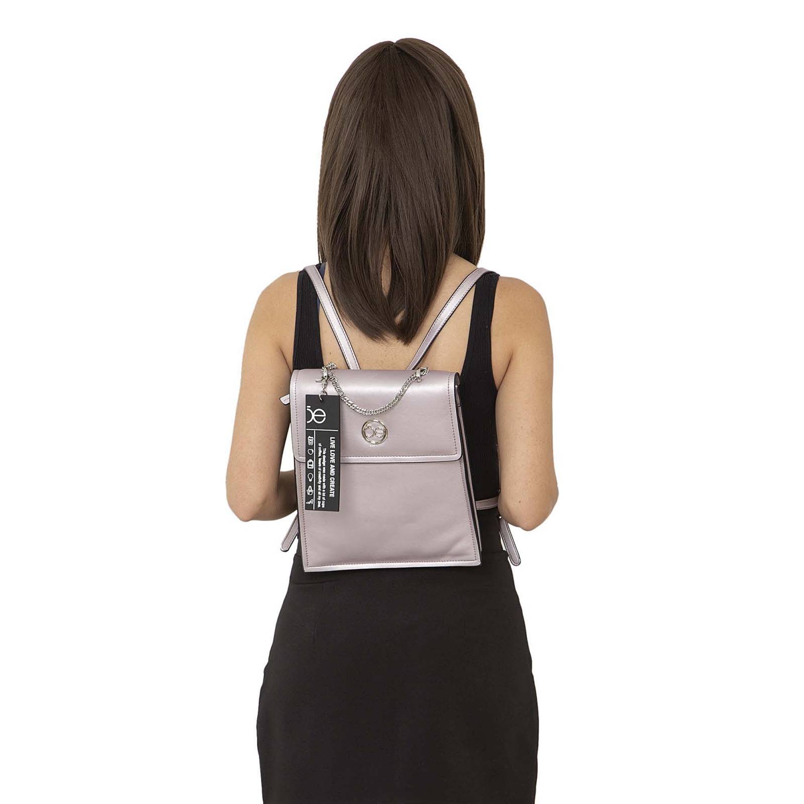 Mochila para Mujer Cloe Look Metálico