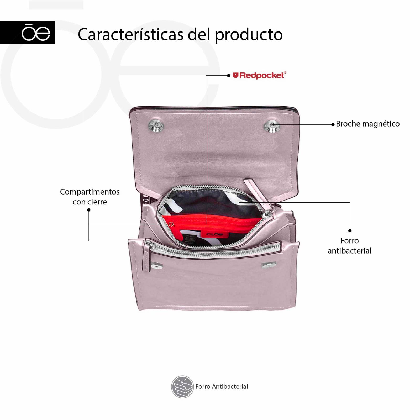 Mochila para Mujer Cloe Look Metálico