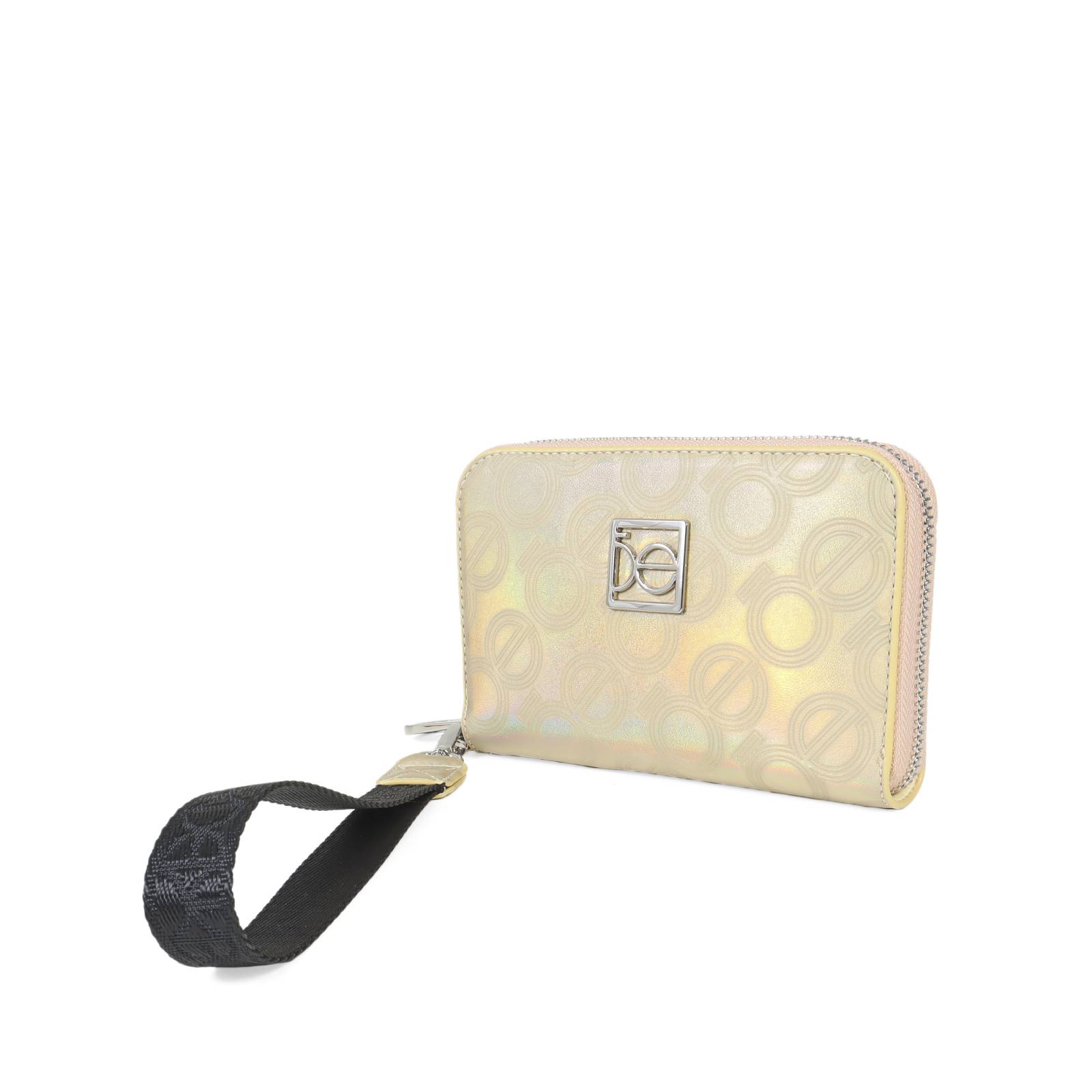 Cartera Cloe Mediana Cierre Sencillo con Maneral color Oro