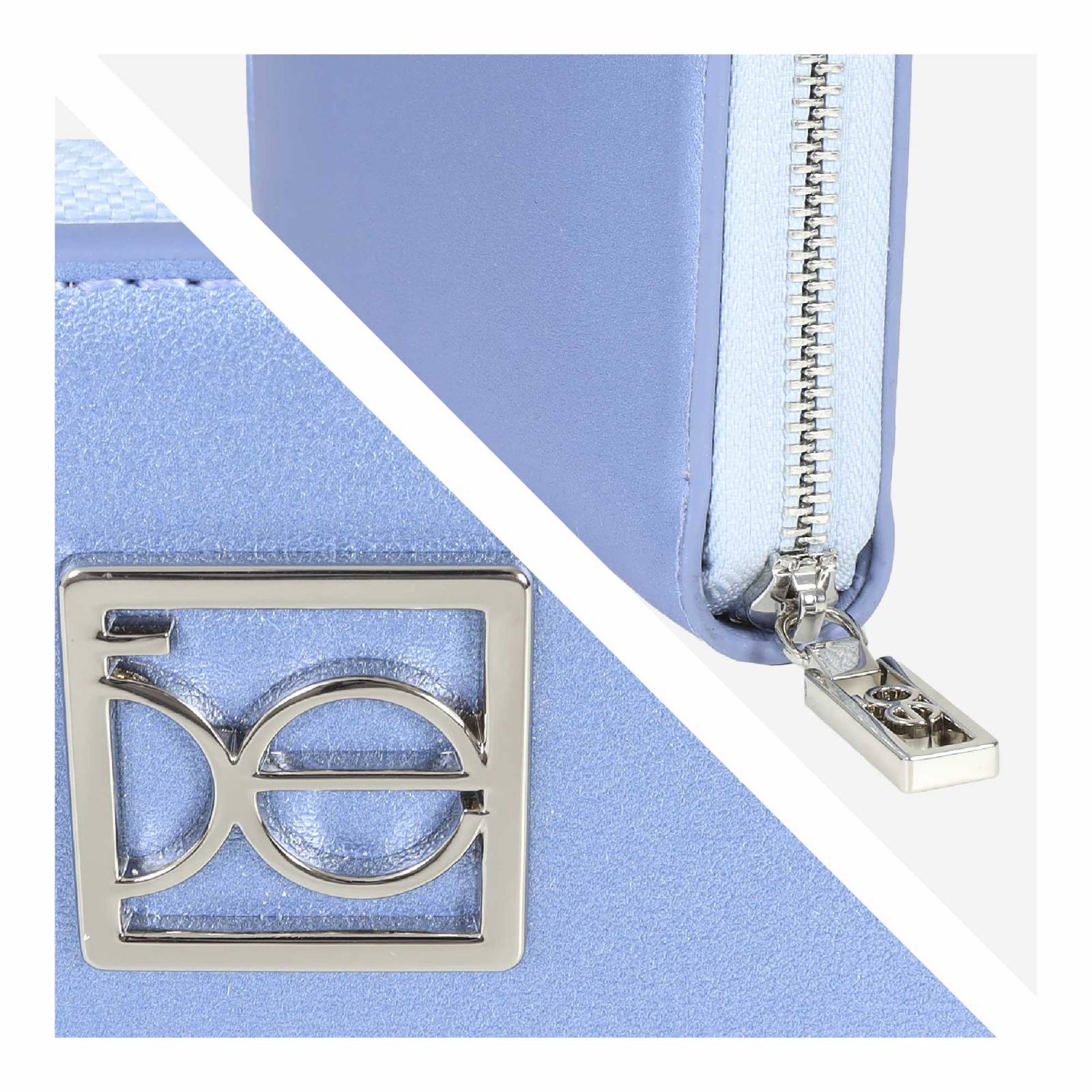 Cartera Cloe Grande Cierre Sencillo color Azul