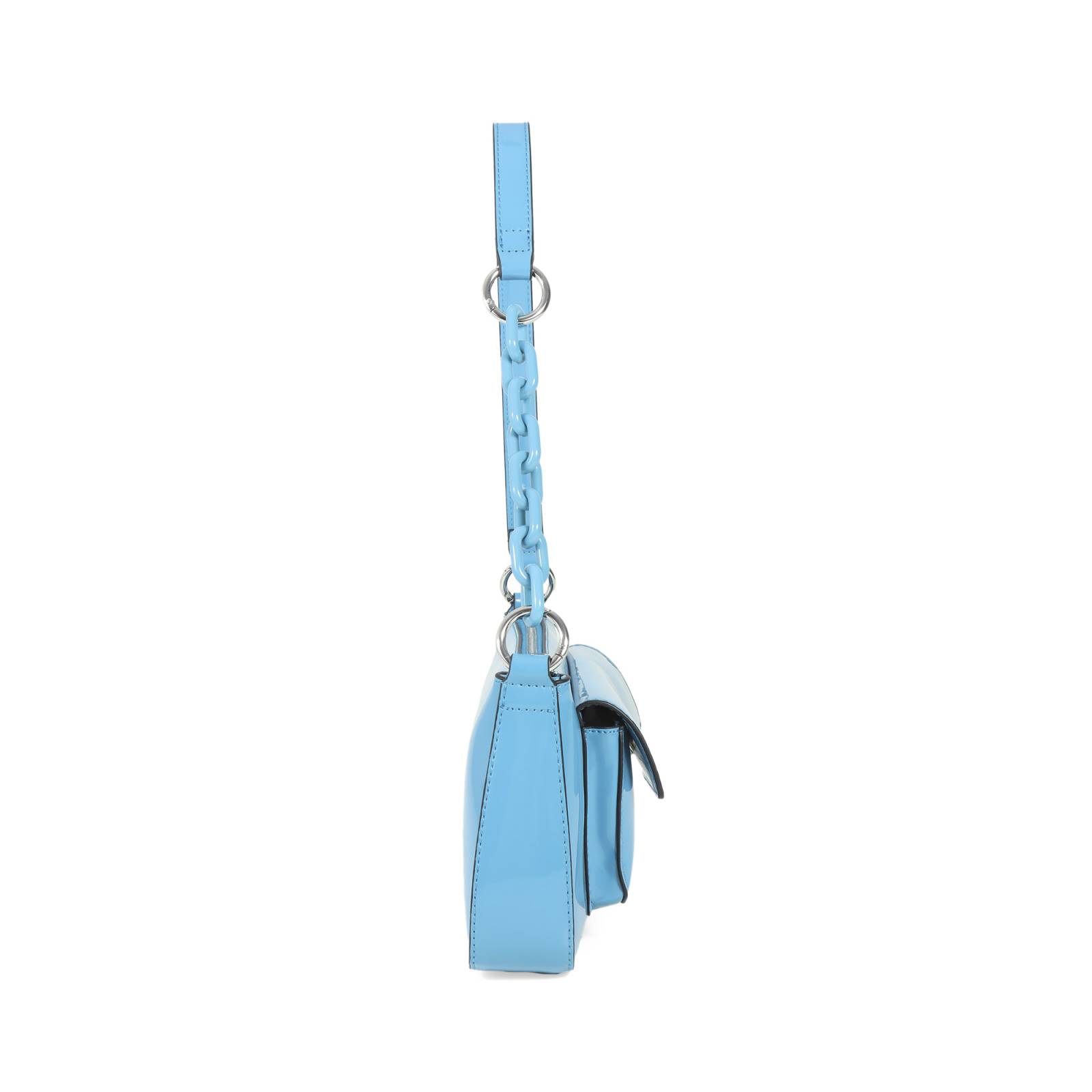 Bolsa Baguette Cloe 2 en 1 Charol color Azul