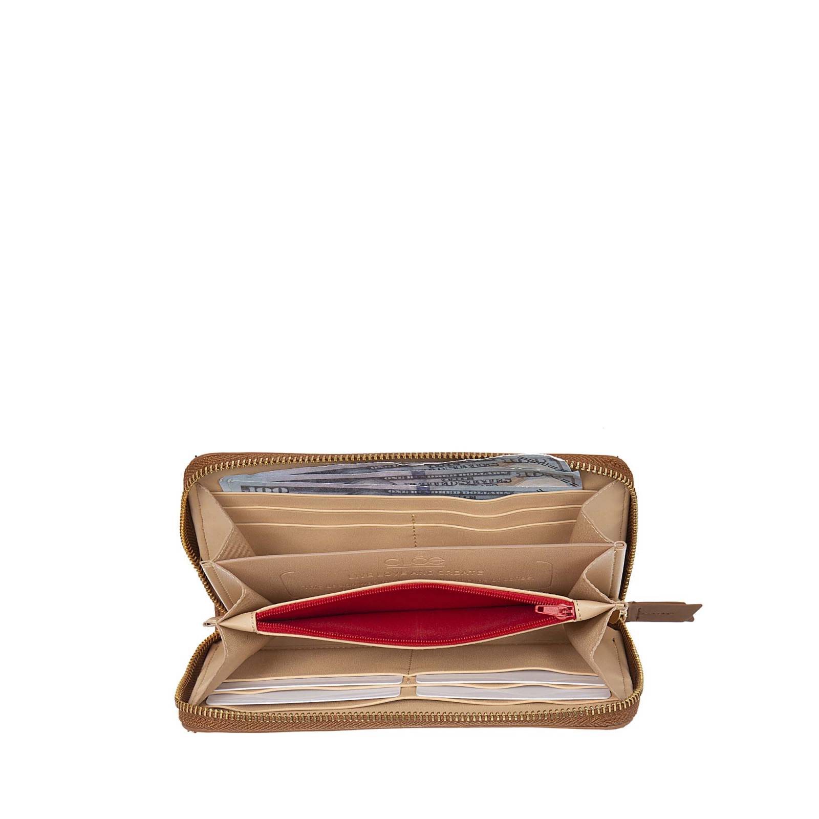 Cartera Cloe Grande Cierre Sencillo color Azul Eléctrico