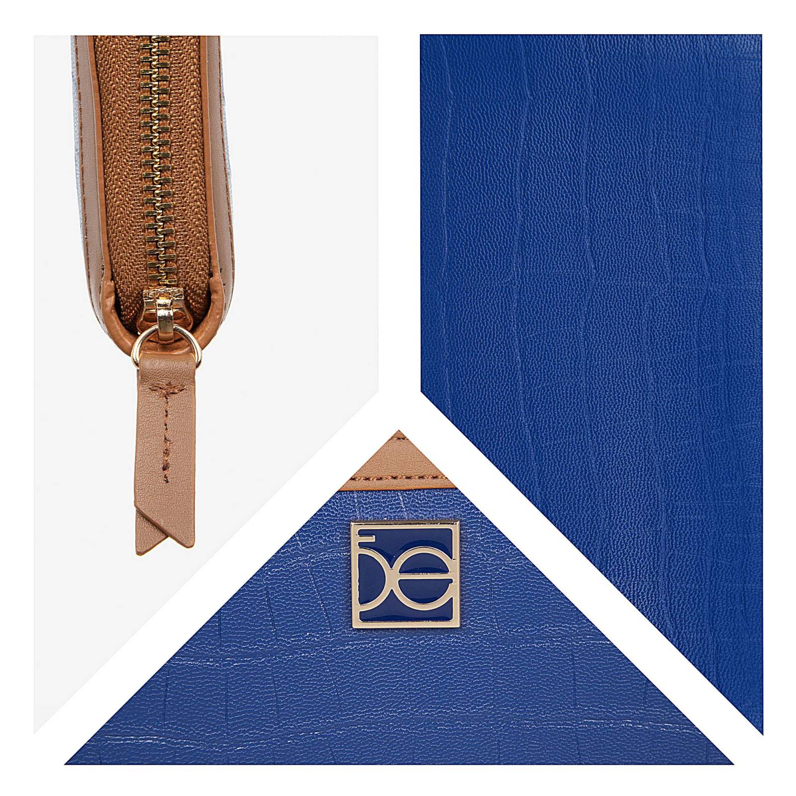 Cartera Cloe Grande Cierre Sencillo color Azul Eléctrico