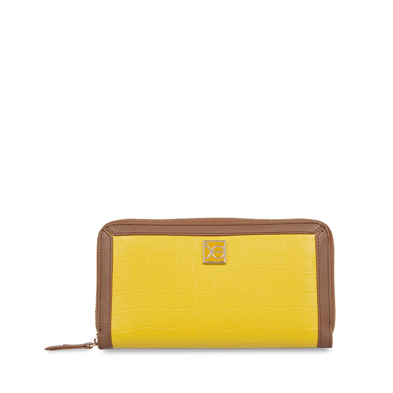 Cartera Cloe Grande Cierre Sencillo color Amarillo Ocre