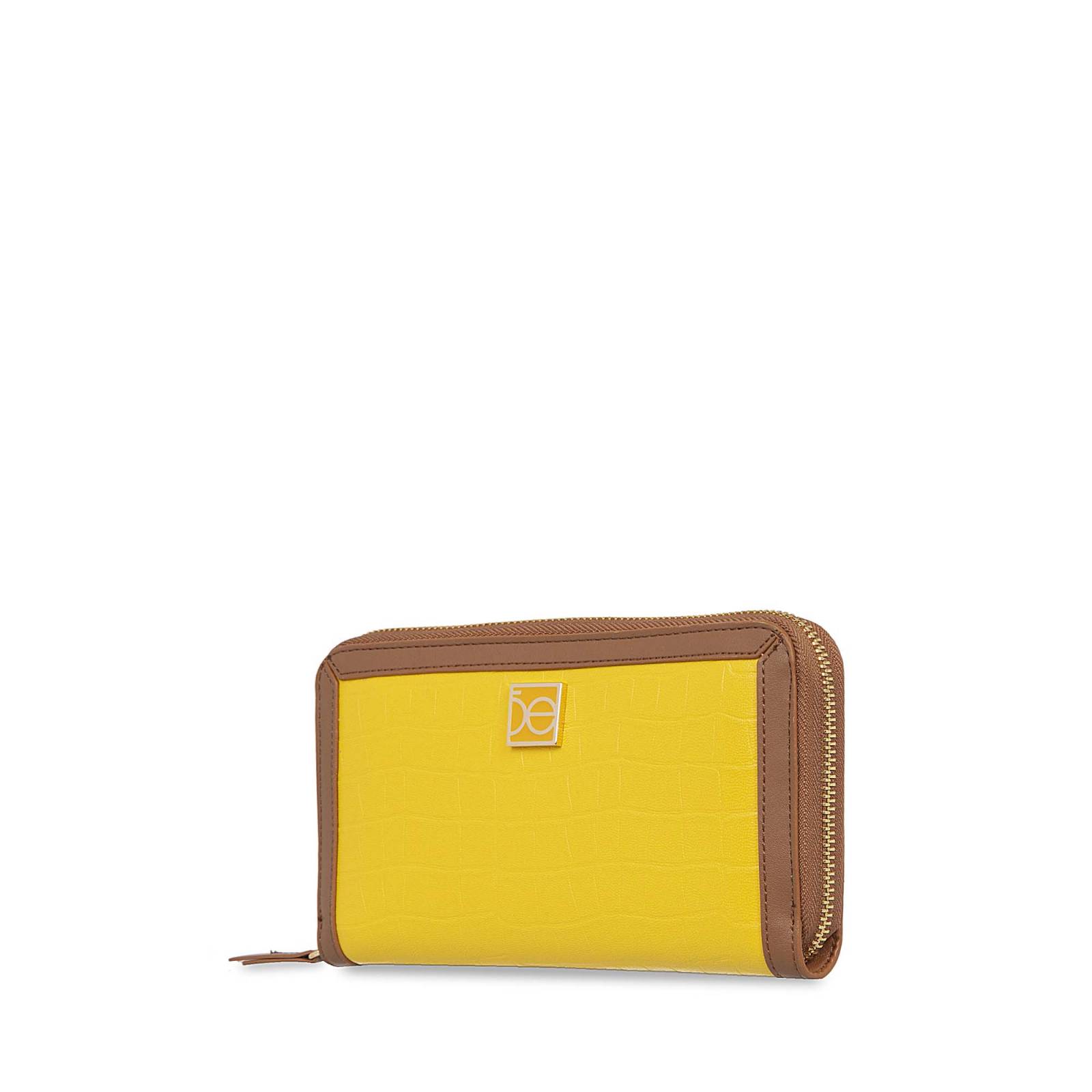 Cartera Cloe Grande Cierre Sencillo color Amarillo Ocre