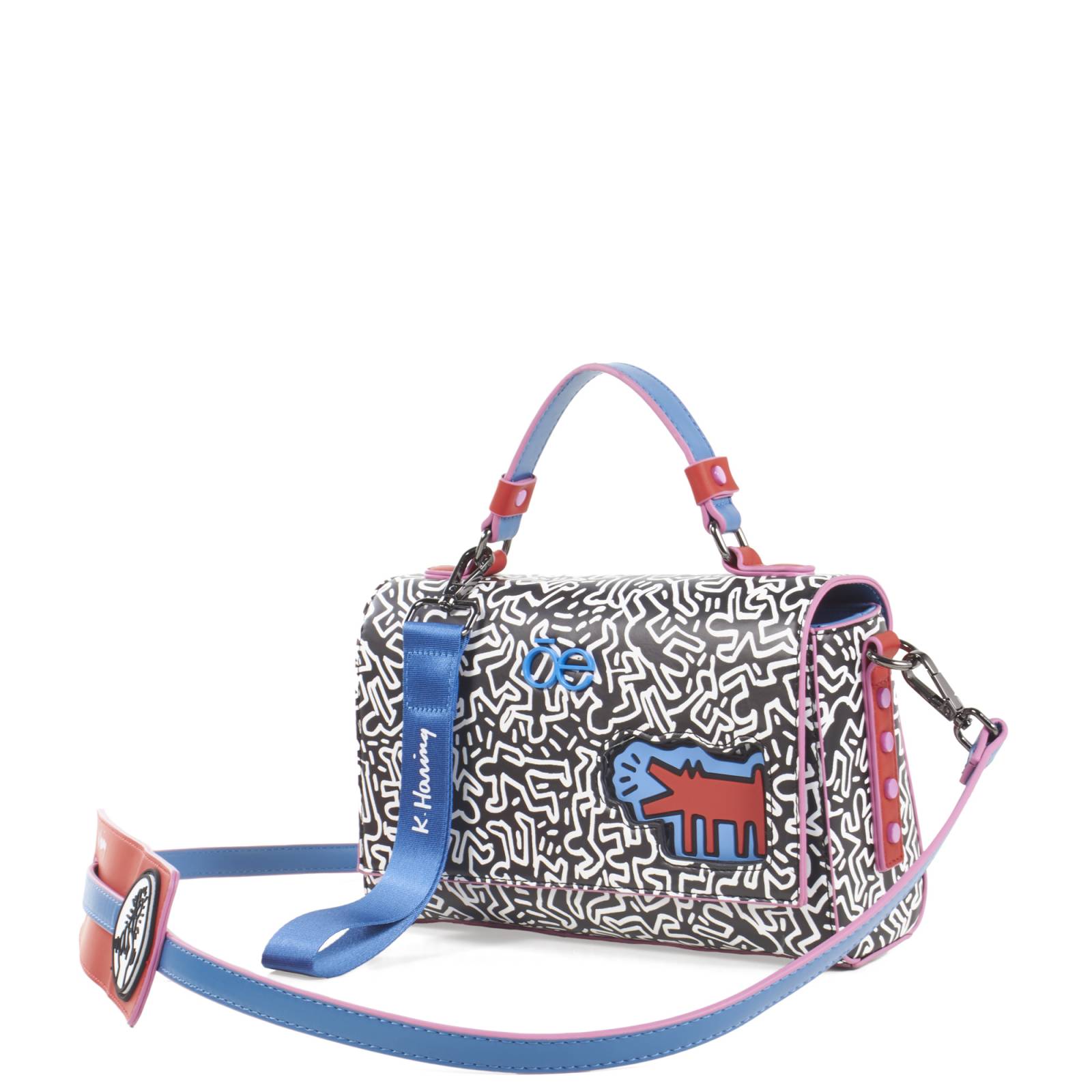 Bolsa Briefcase Para Mujer Keith Haring x Oe Asa larga