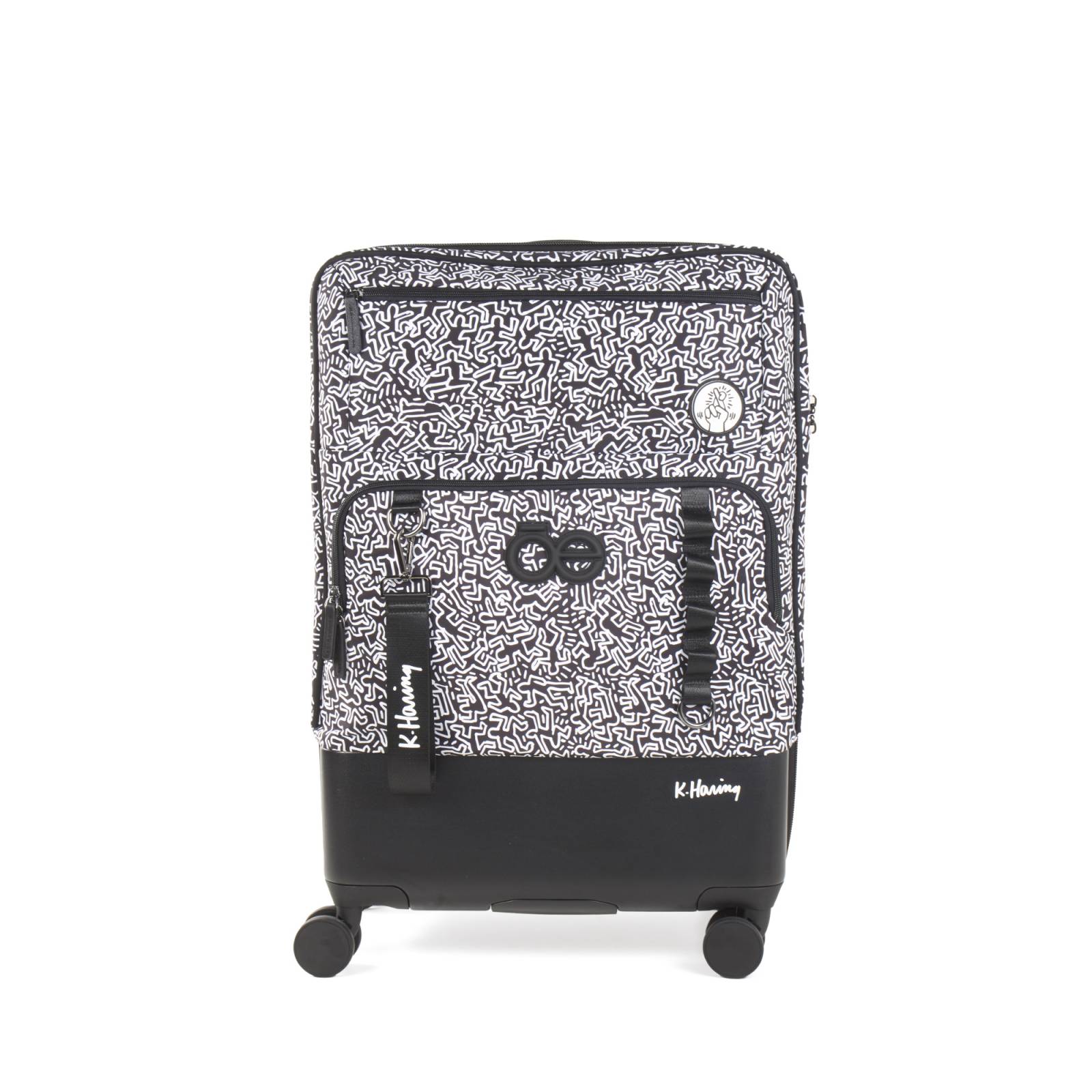 Maleta Cloe Mediana Para Mujer 24  Textil Keith Haring x Oe