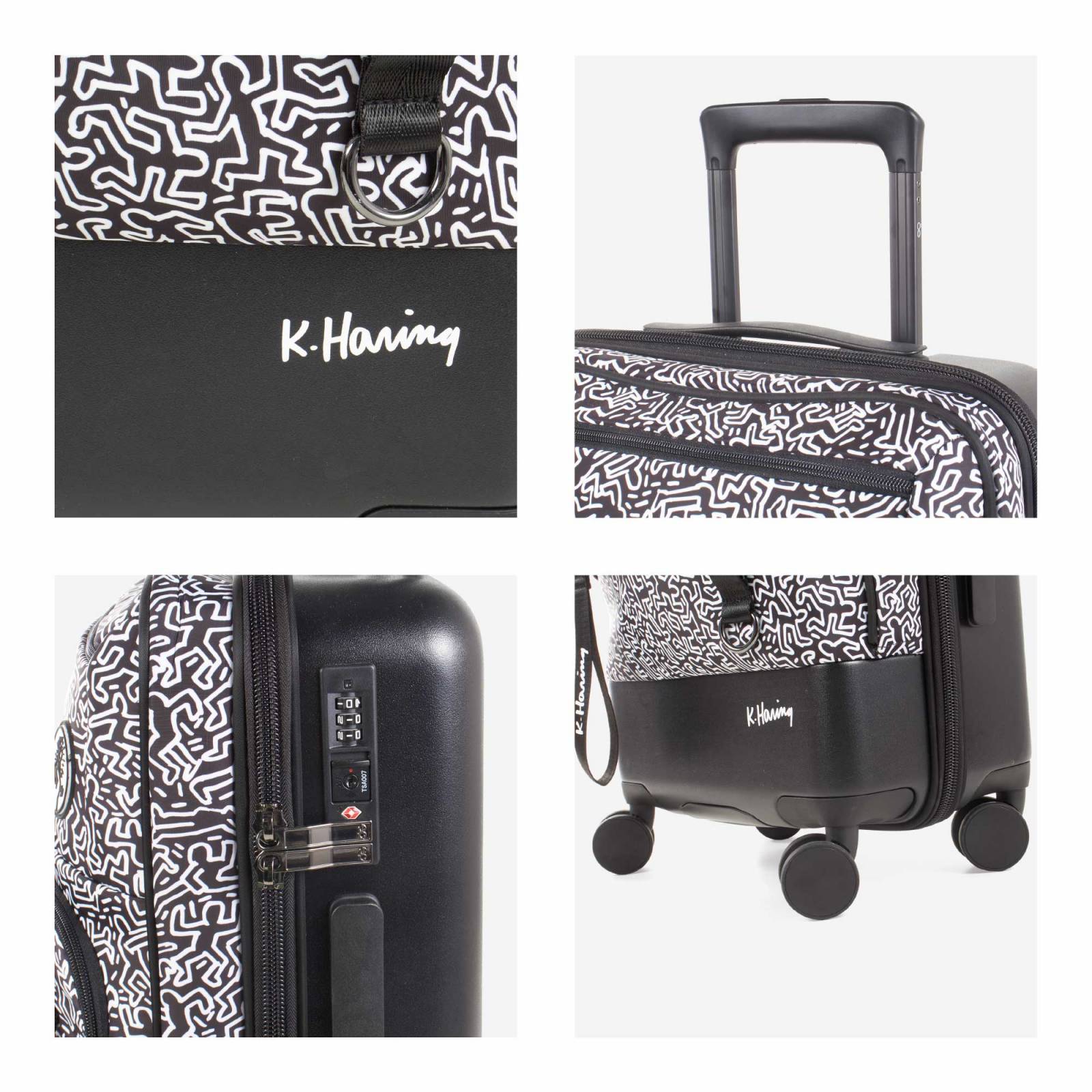 Maleta Cloe Mediana Para Mujer 24  Textil Keith Haring x Oe
