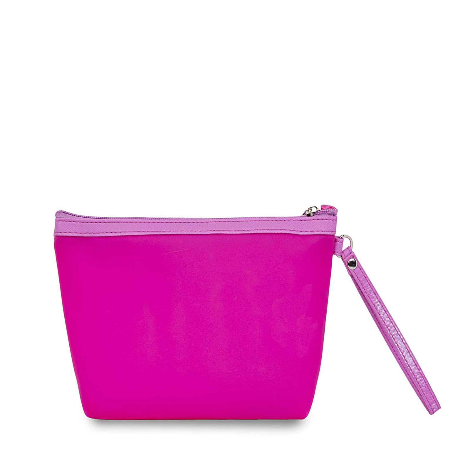 Cosmetiquera Cloe Chica Cierre Sencillo con Maneral color Rosa