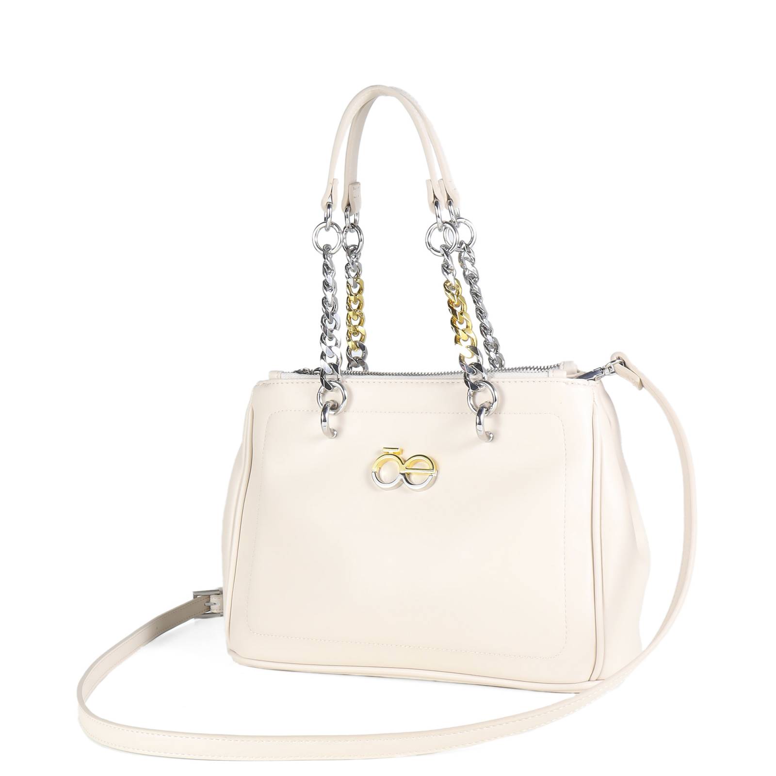 Bolso Satchel Cloe Para Mujer Clásico Monograma Metalico