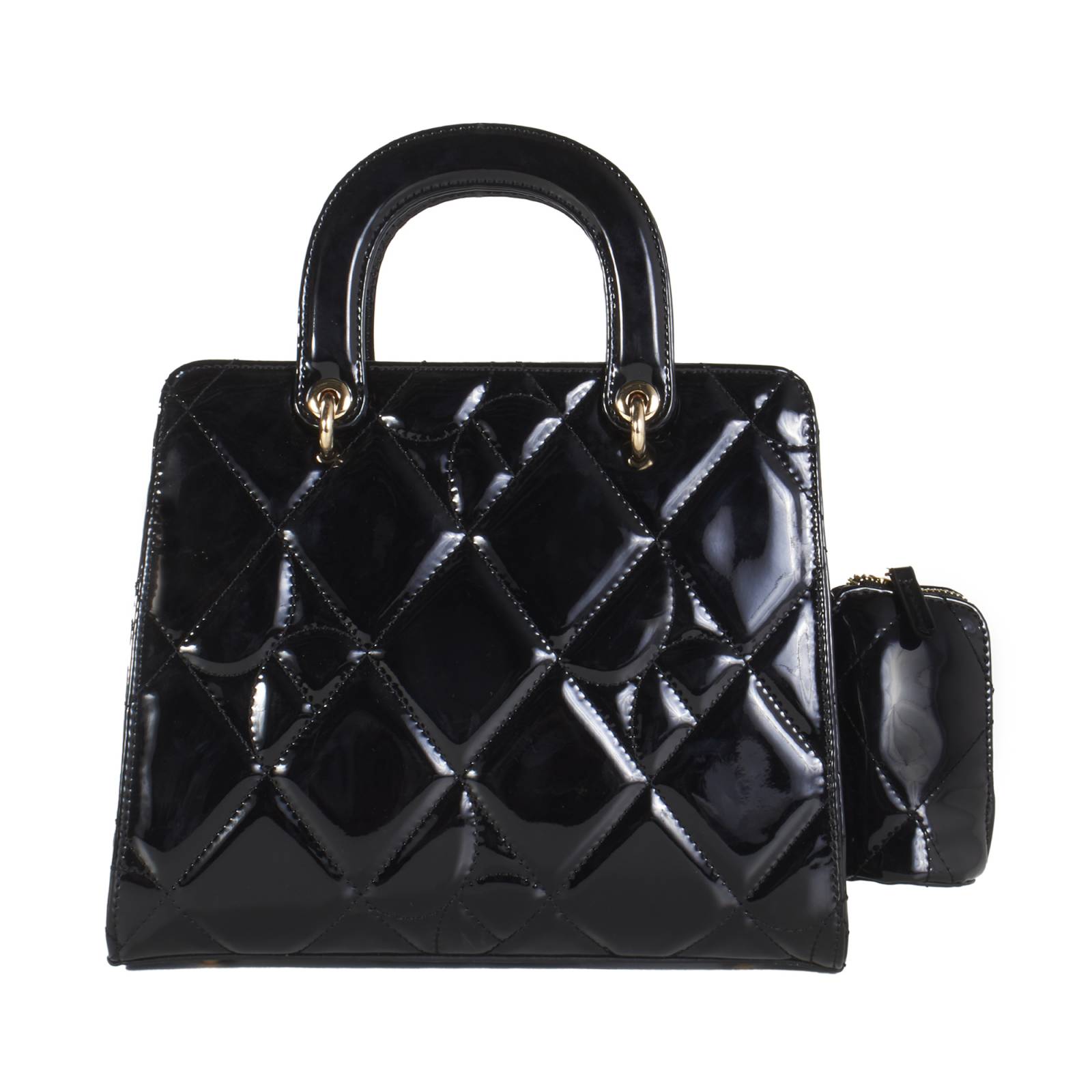 Bolsa Satchel Cloe Para Mujer Charol Acolchada con Monedero