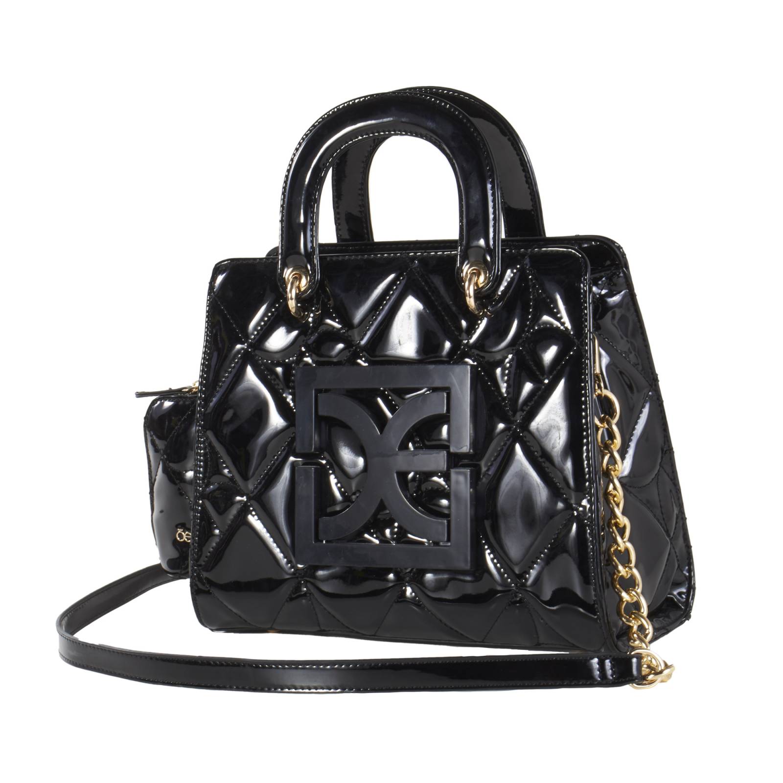 Bolsa Satchel Cloe Para Mujer Charol Acolchada con Monedero