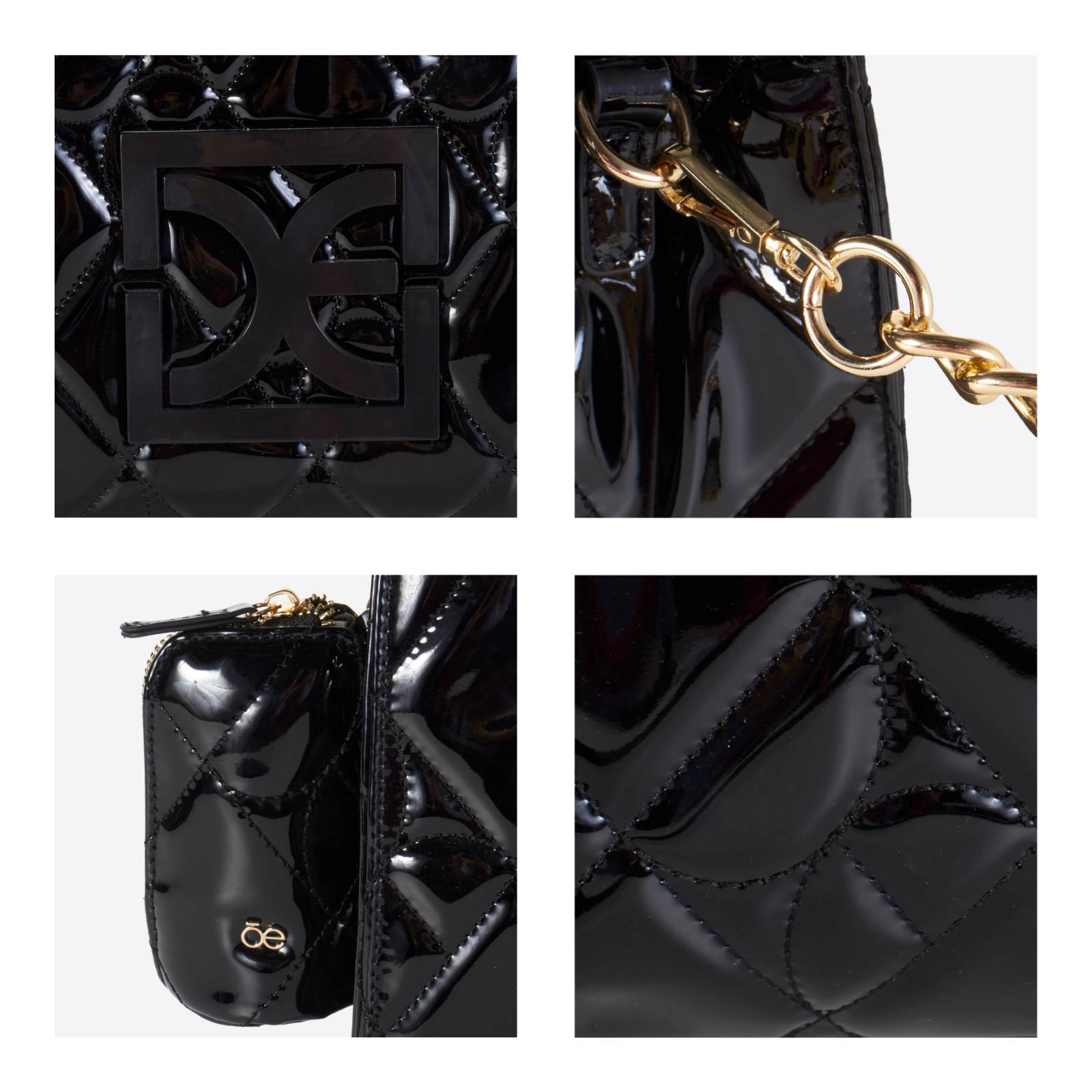 Bolsa Satchel Cloe Para Mujer Charol Acolchada con Monedero