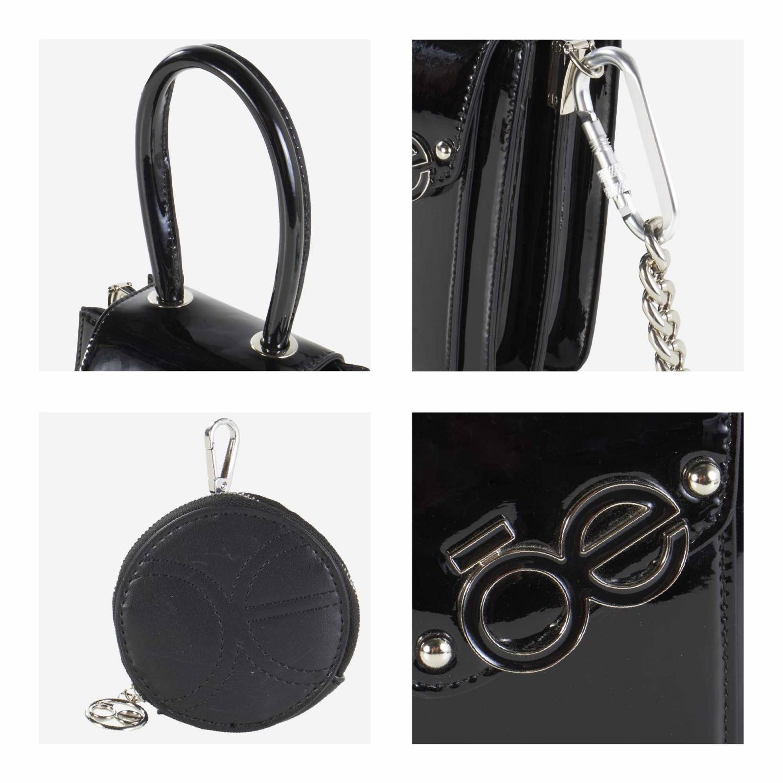 Bolsa Crossbody Cloe Para Mujer Charol con Monedero