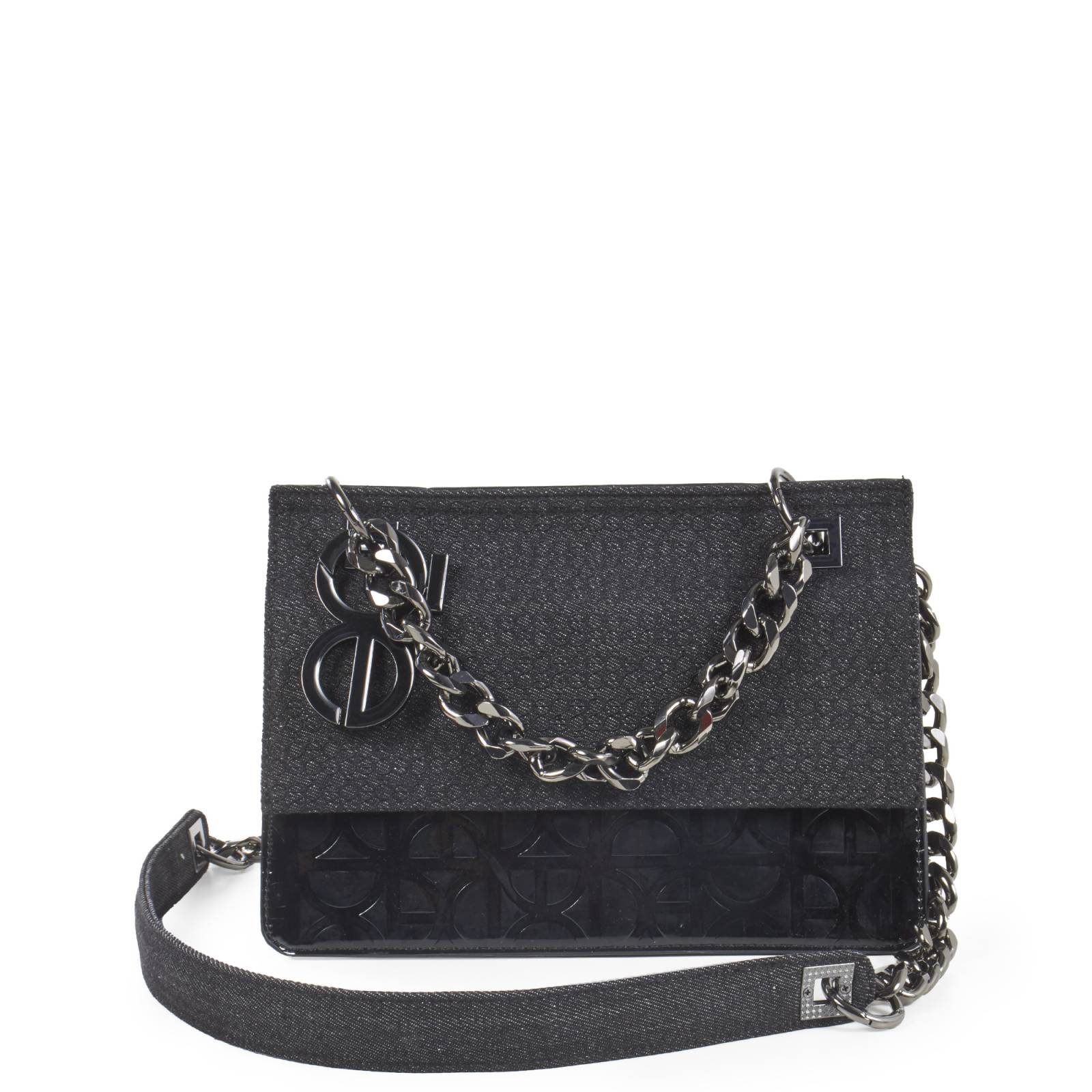 Bolsa Satchel Cloe Para Mujer Denim Detalle Cadena