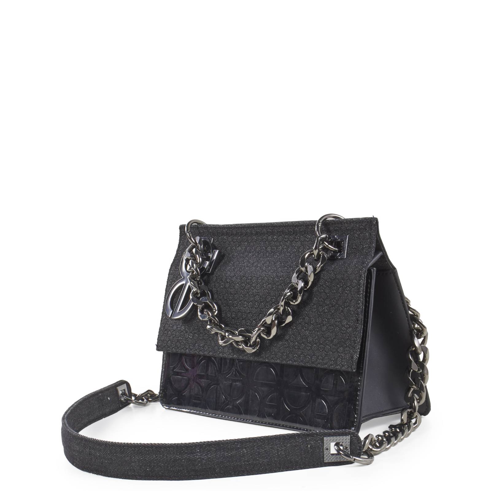 Bolsa Satchel Cloe Para Mujer Denim Detalle Cadena