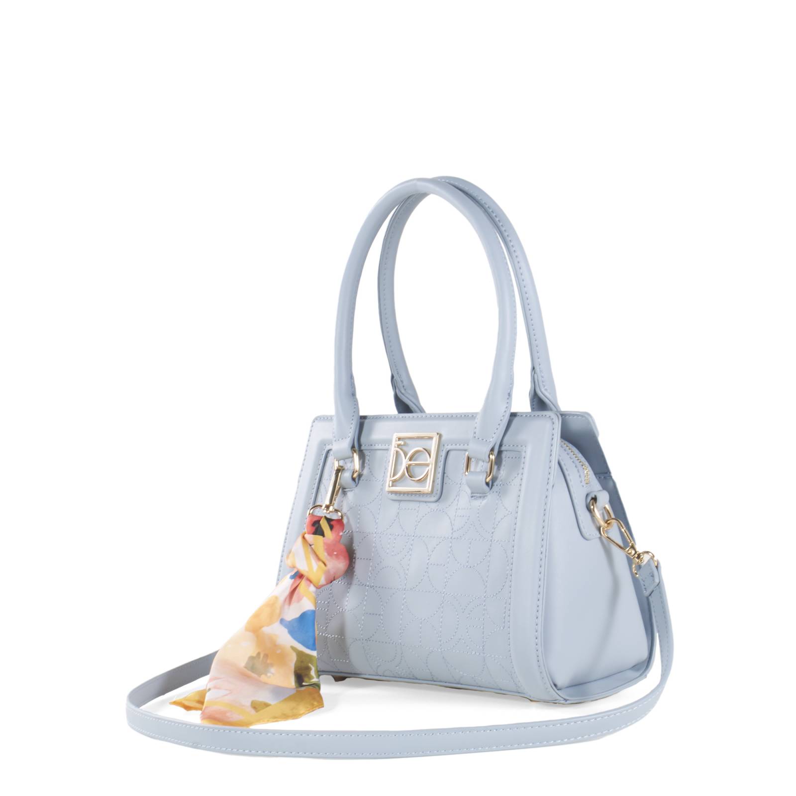 Bolsa Satchel Cloe Para Mujer Bordado con Mascada Removible